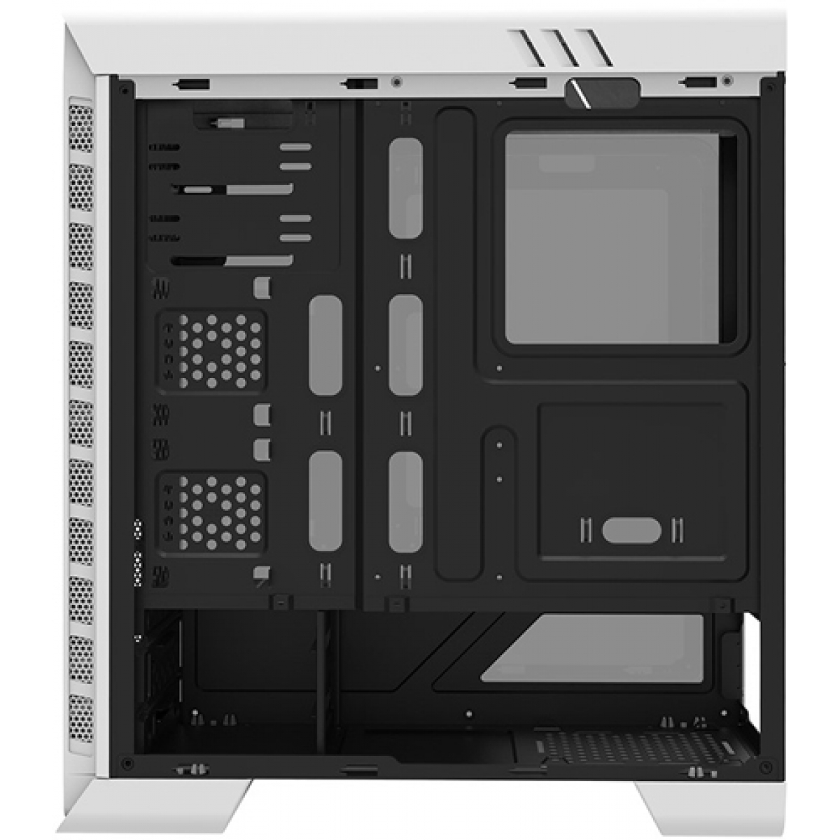 Gabinete Gamer Gamemax Elysium G503X, Mid Tower, Com 3 Fans, White, Sem Fonte