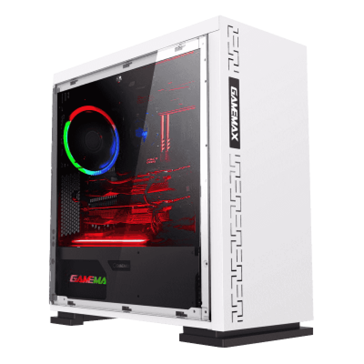 Gabinete Gamer Gamemax Expedition, Mid Tower, Com 1 Fan, mATX, Painel Lateral, White, Sem Fonte