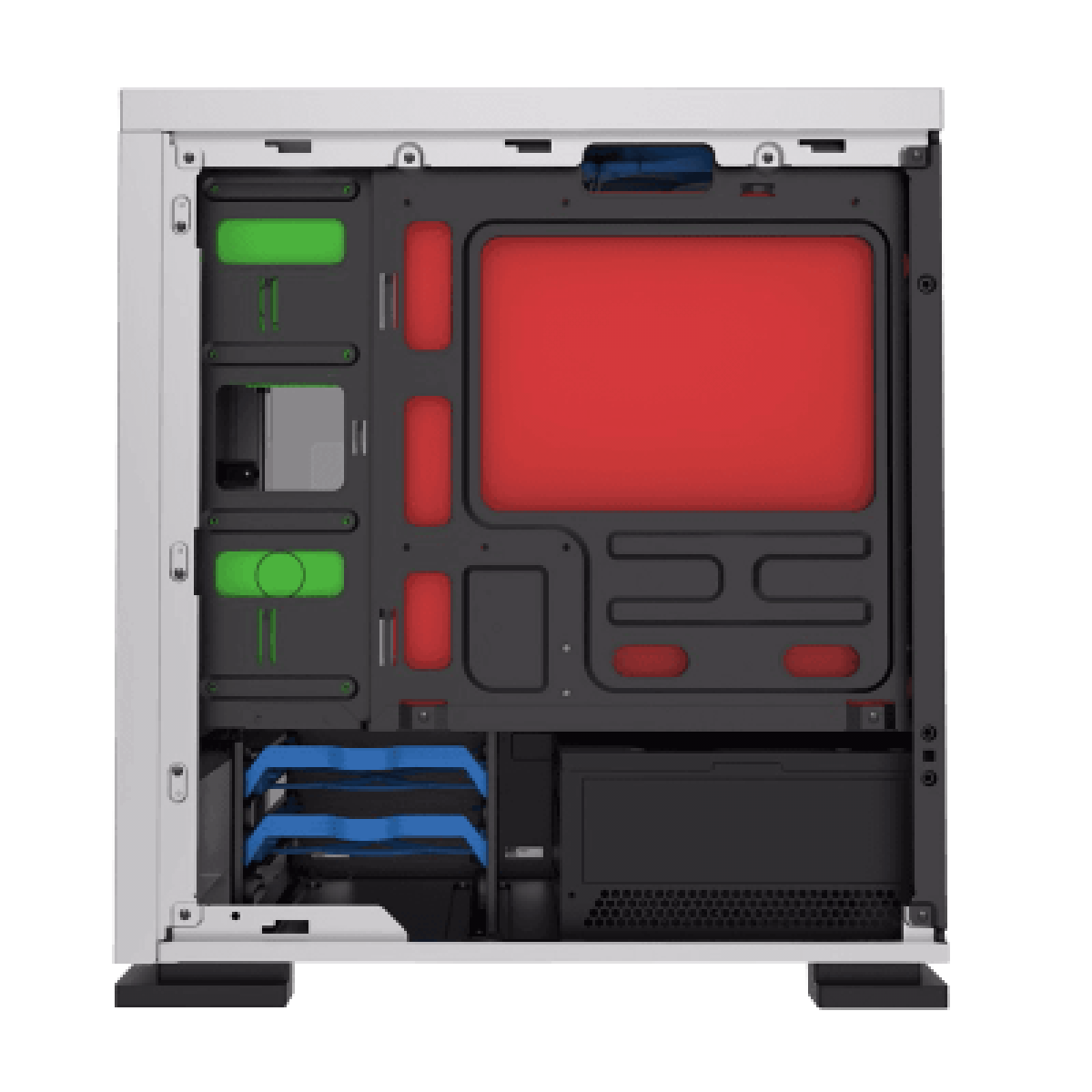 Gabinete Gamer Gamemax Expedition, Mid Tower, Com 1 Fan, mATX, Painel Lateral, White, Sem Fonte