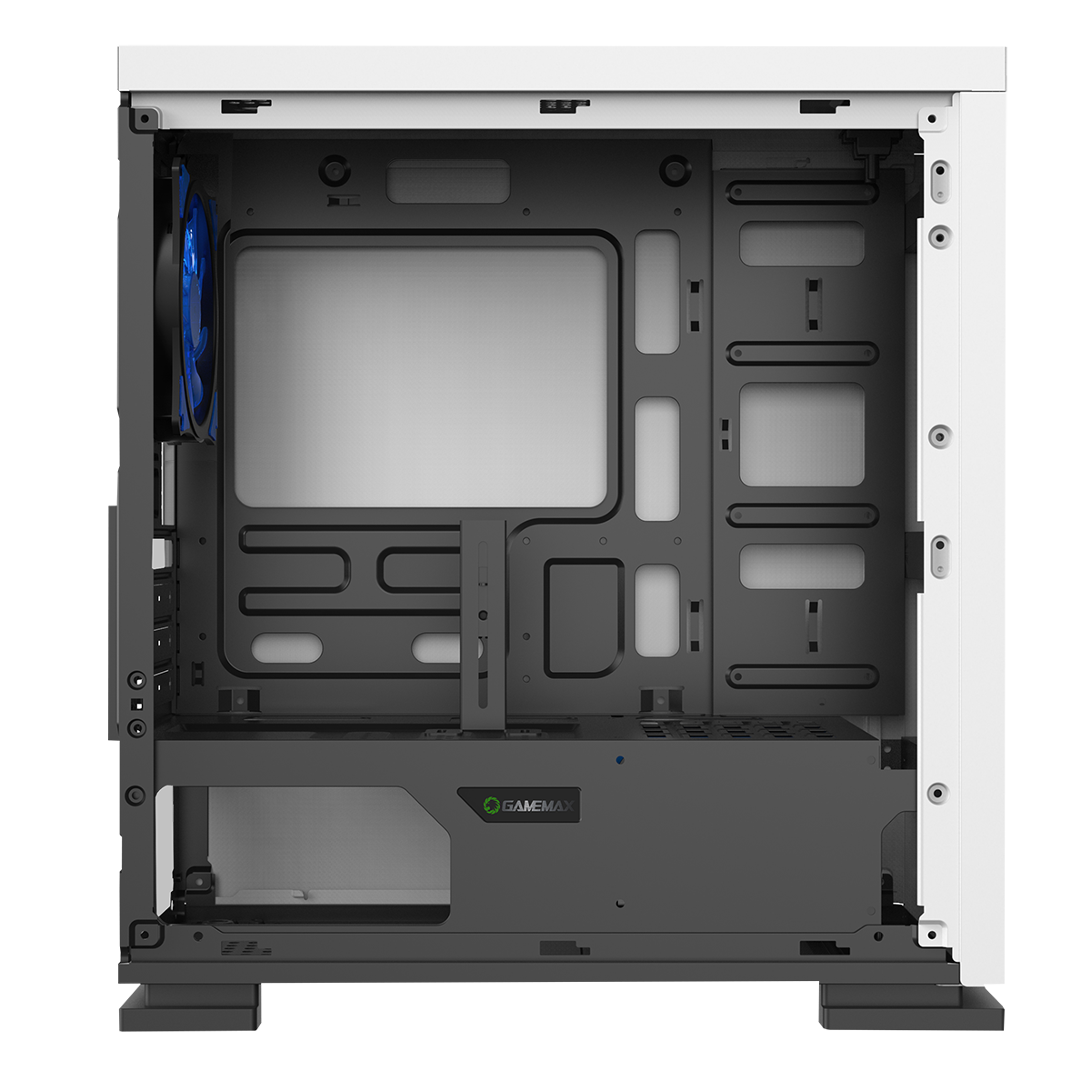 Gabinete Gamer Gamemax Expedition, Mid Tower, Com 1 Fan, mATX, Painel Lateral, White, Sem Fonte