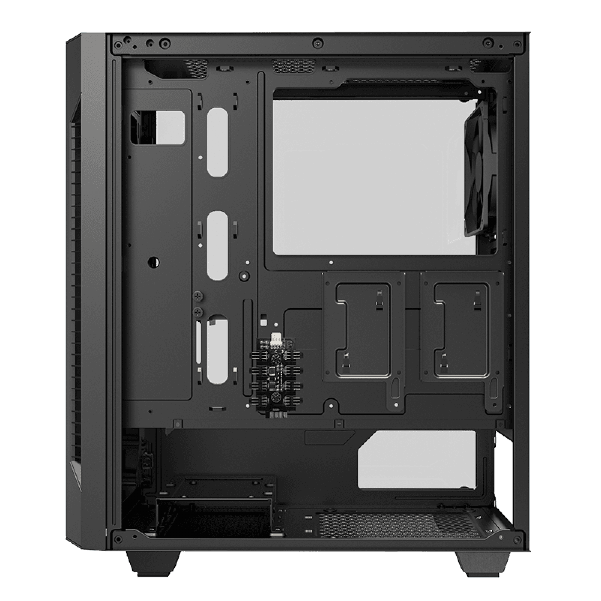 Gabinete Gamer Gamemax Fortress TG, Mid Tower, Vidro Temperado, Black, ATX, Sem Fonte, Com 2 Fans, MFG.A362