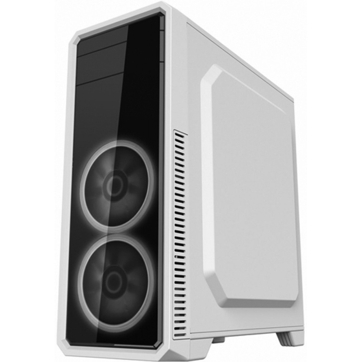 Gabinete Gamer Gamemax ECO G561 Plus Mid Tower Preto C/ LED Branco, S/Fonte, C/3 Fans