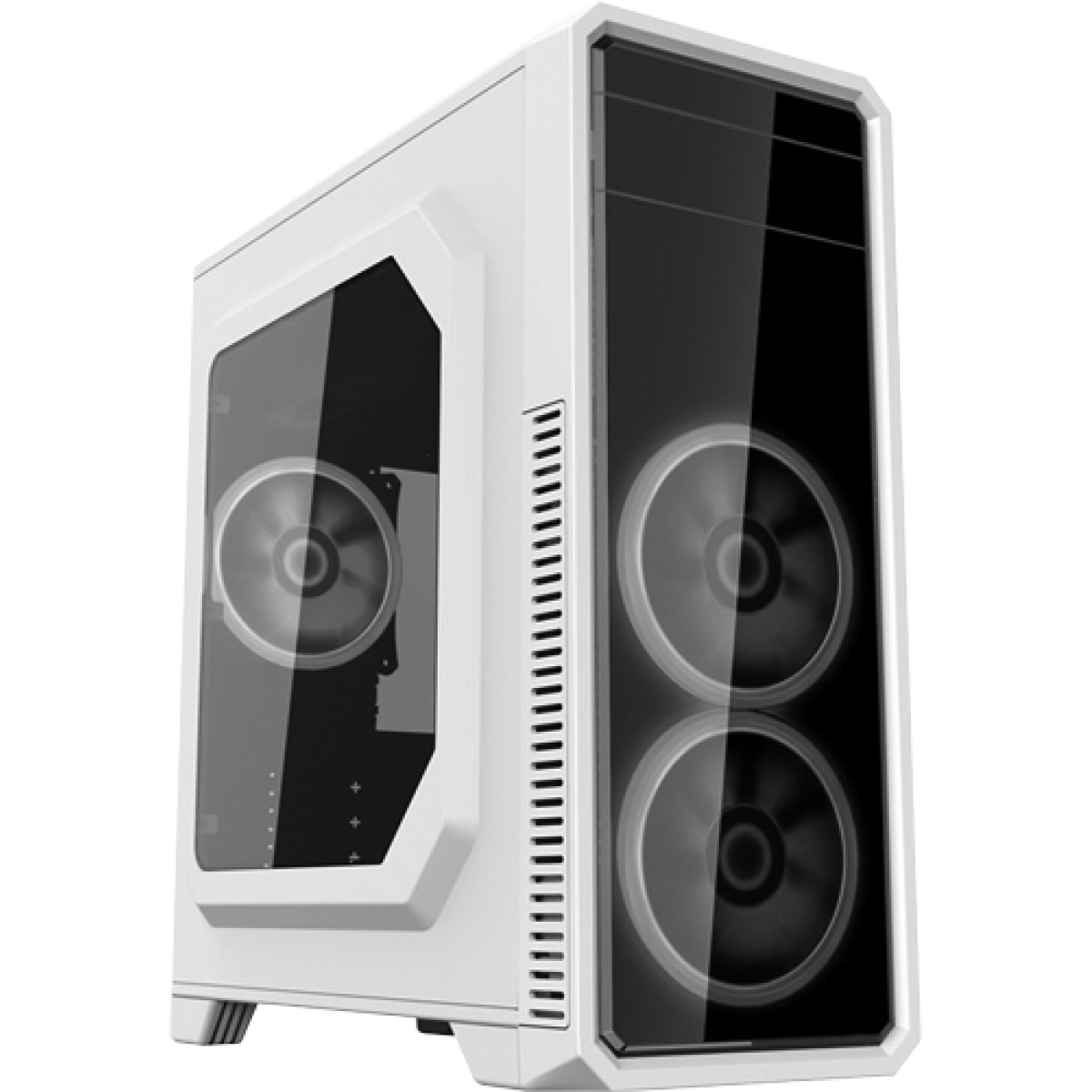 Gabinete Gamer Gamemax ECO G561 Plus Mid Tower Preto C/ LED Branco, S/Fonte, C/3 Fans