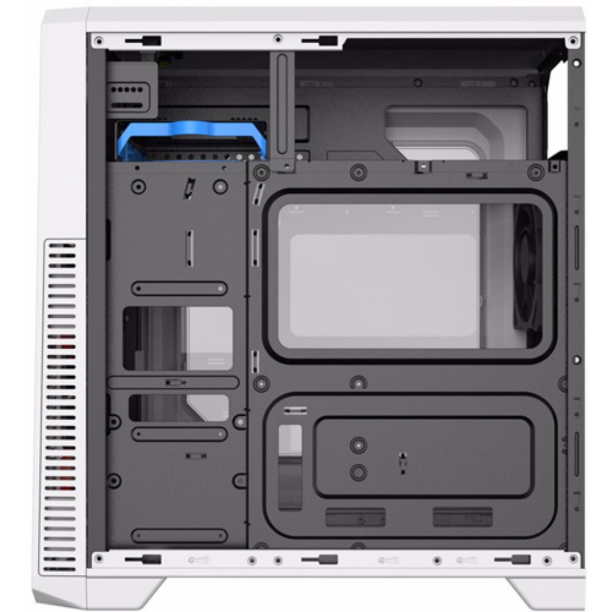 Gabinete Gamer Gamemax ECO G561 Plus Mid Tower Preto C/ LED Branco, S/Fonte, C/3 Fans