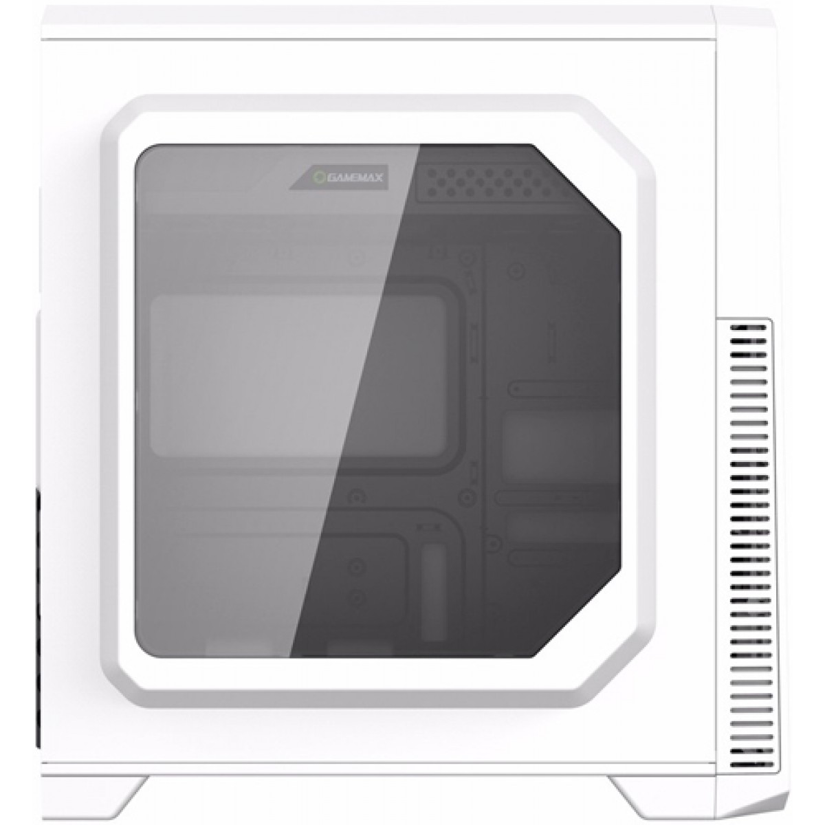 Gabinete Gamer Gamemax ECO G561 Plus Mid Tower Preto C/ LED Branco, S/Fonte, C/3 Fans