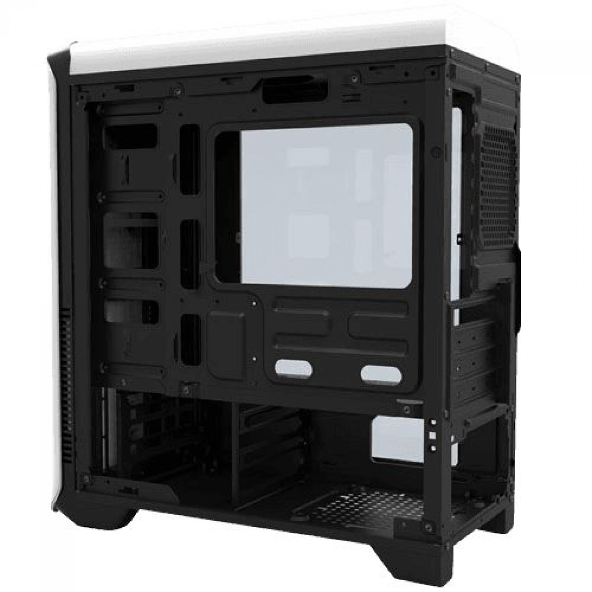 Gabinete Gamer Gamemax H602W, Mid Tower, Com 3 Fans, Painel Lateral, White, Sem Fonte