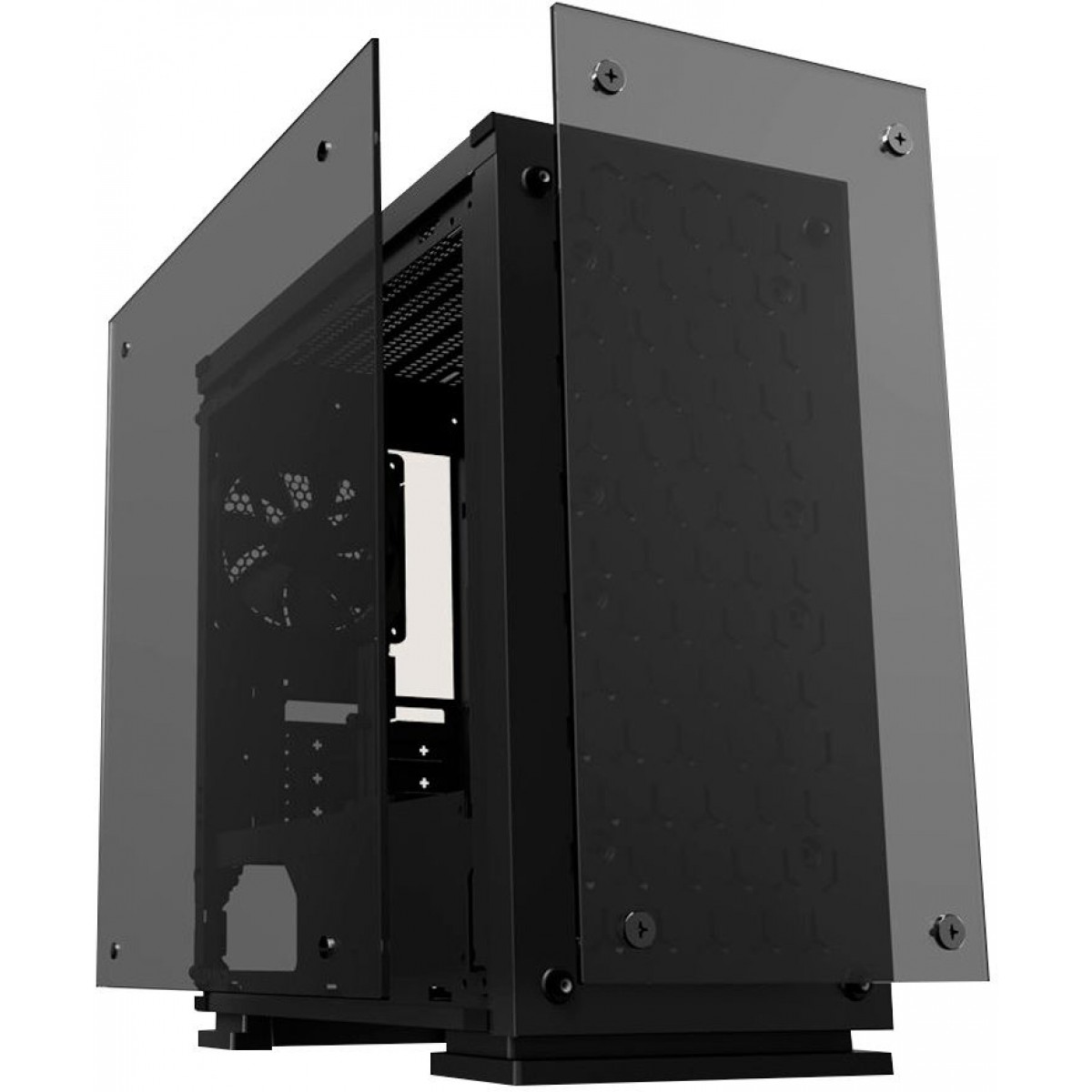 Gabinete Gamer Gamemax H605-TB, Mid Tower, Com 3 Fans RGB, Black, Sem Fonte