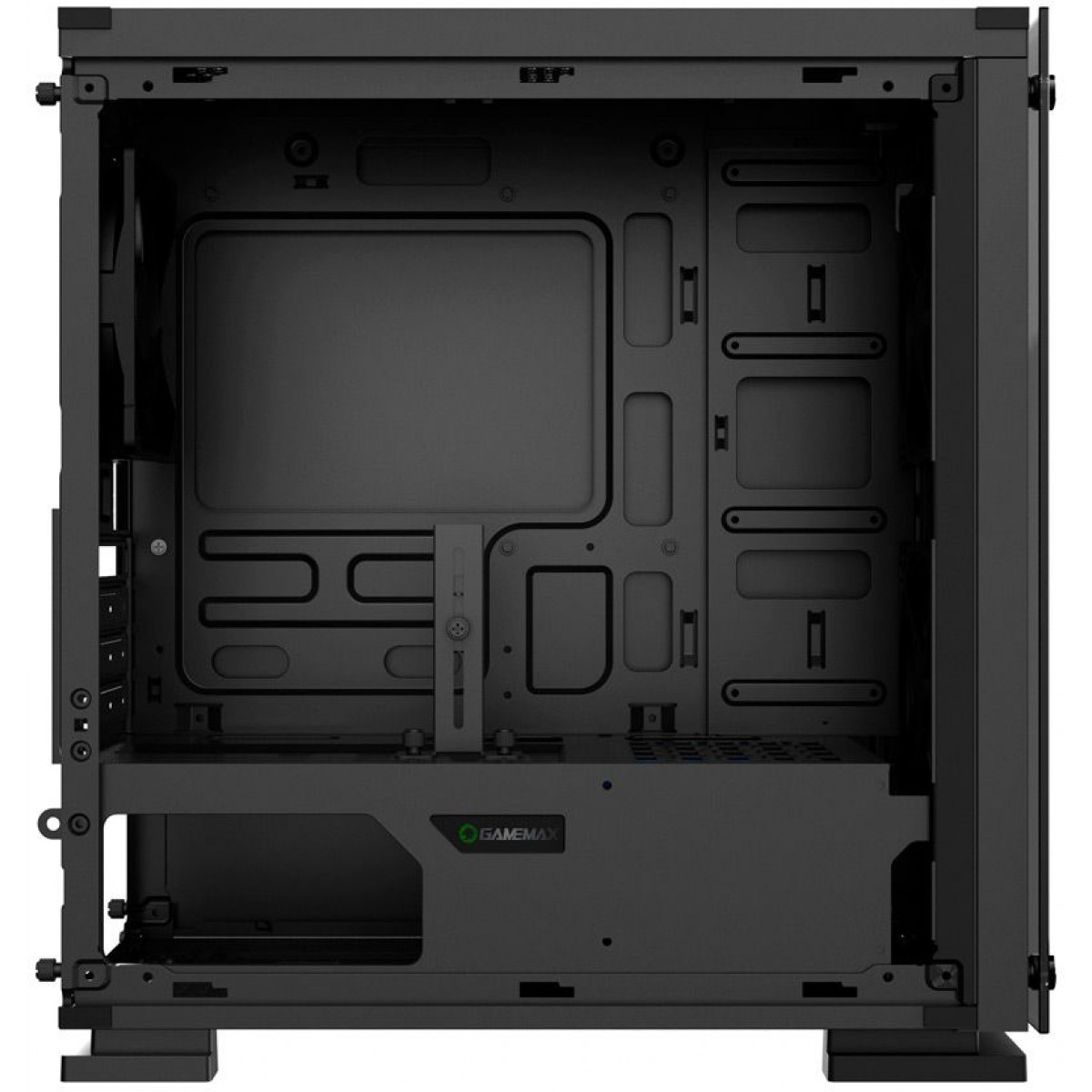Gabinete Gamer Gamemax H605-TB, Mid Tower, Com 3 Fans RGB, Black, Sem Fonte