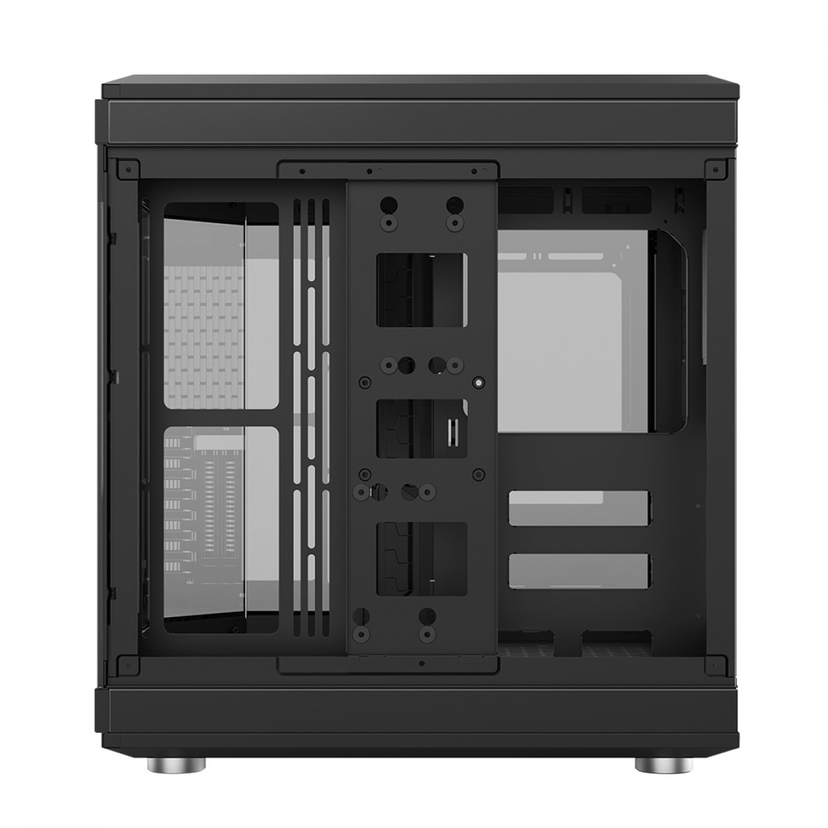 Gabinete Gamer Gamemax Hype Black, Cube Design, Mid Tower, ATX, Vidro Temperado, Preto, Sem Fan