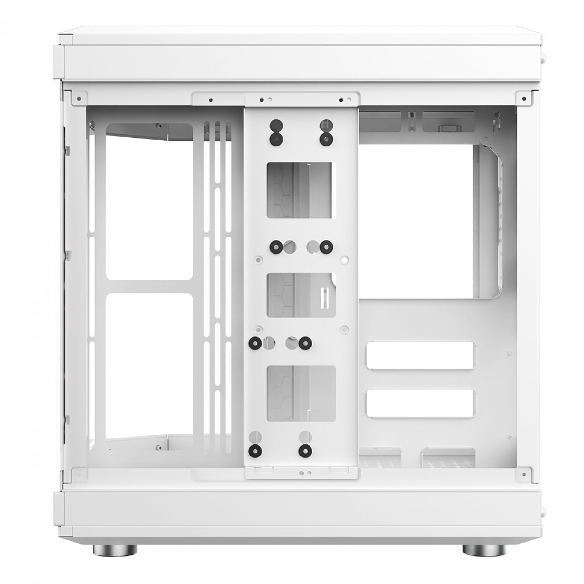 Gabinete Gamer Gamemax Hype White, Cube Design, Mid Tower, ATX, Vidro Temperado, Branco, Sem Fan