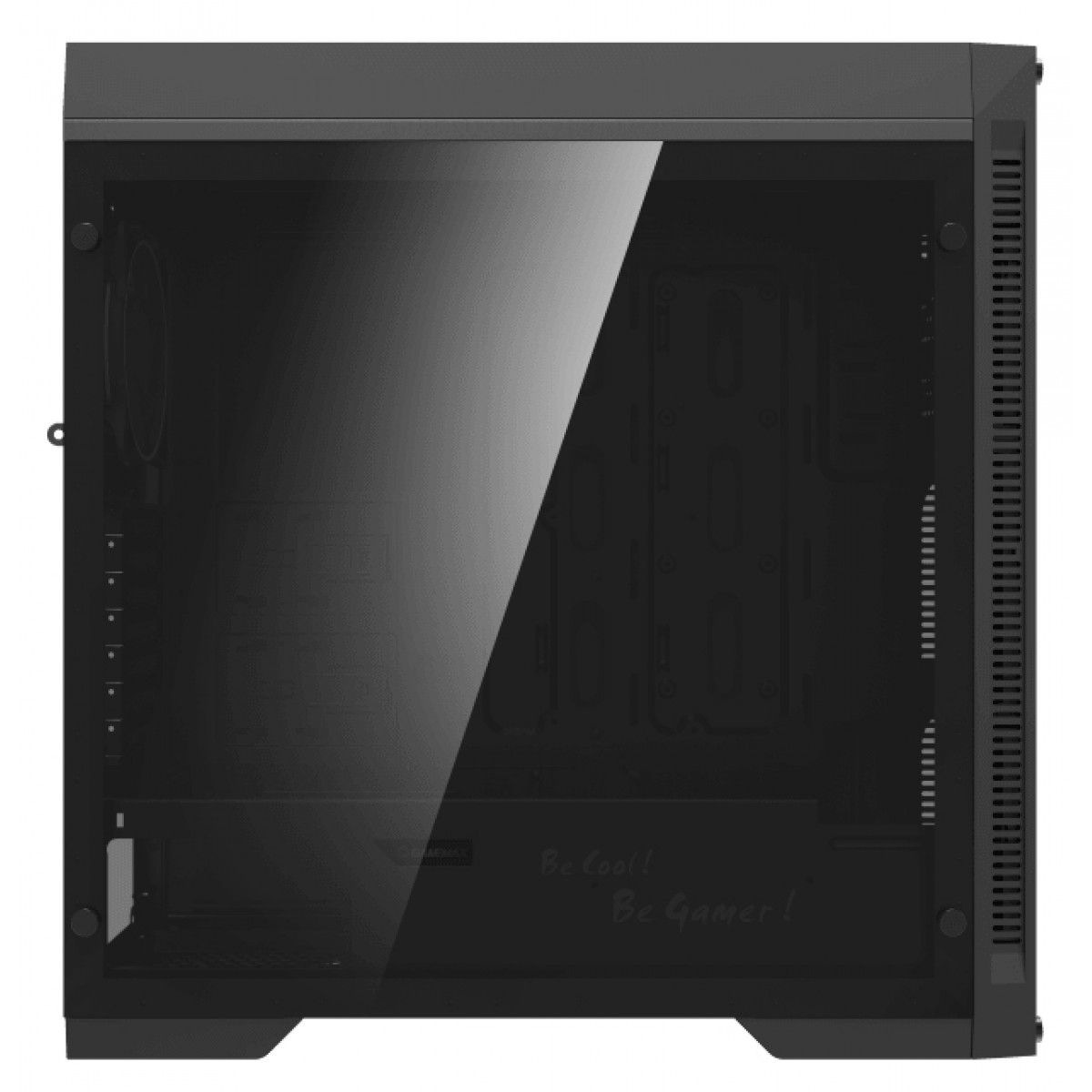 Gabinete Gamer GameMax Infinit Abyss M908-TR ARGB, Mid Tower, Com 1 Fan, Vidro Temperado, Black, Sem Fonte