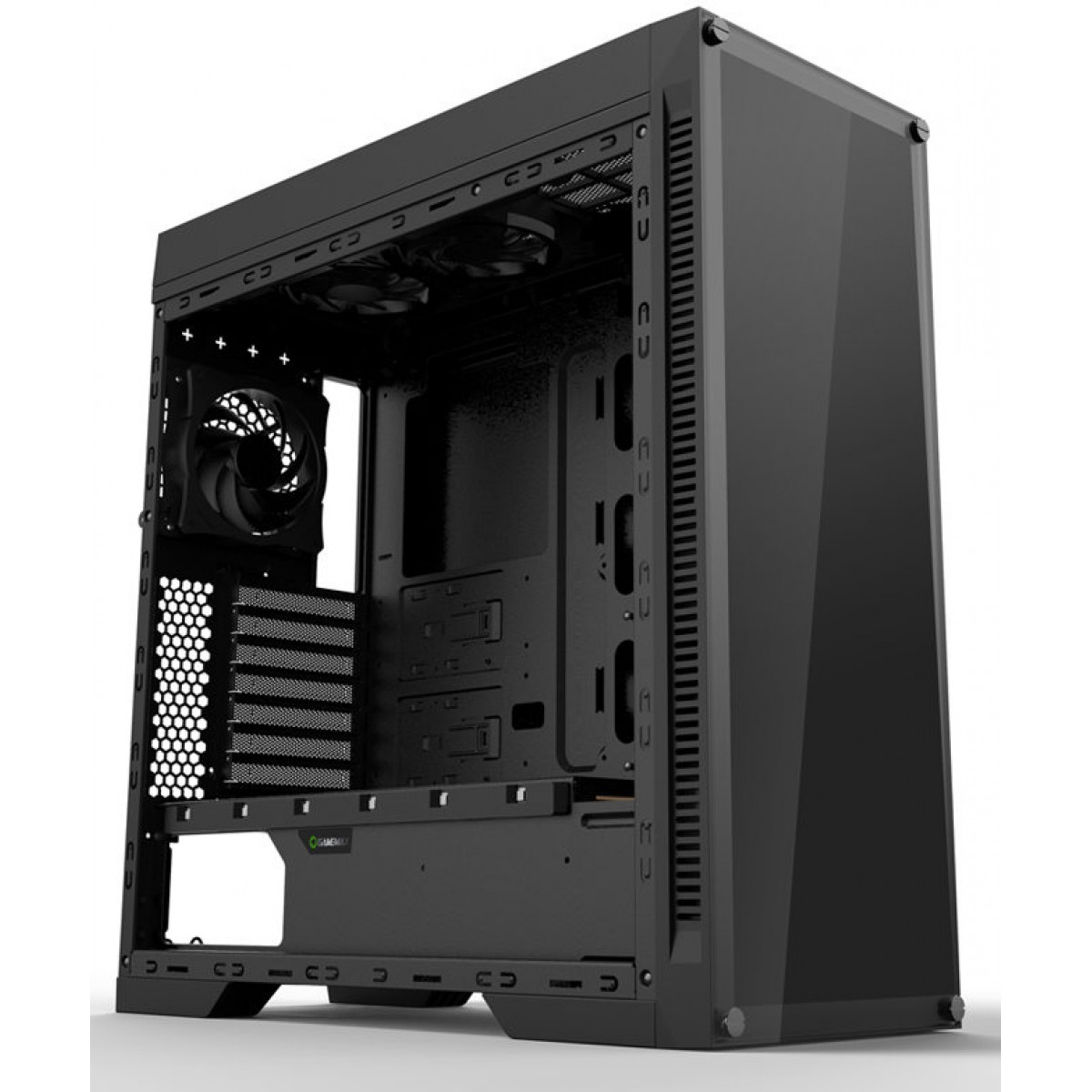 Gabinete Gamer GameMax Infinit Abyss M908-TR ARGB, Mid Tower, Com 1 Fan, Vidro Temperado, Black, Sem Fonte