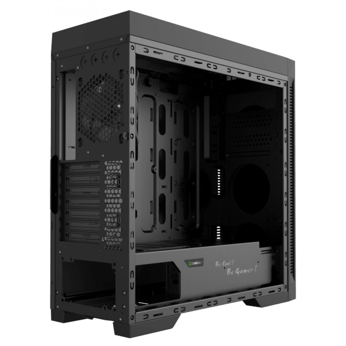 Gabinete Gamer GameMax Infinit Abyss M908-TR ARGB, Mid Tower, Com 1 Fan, Vidro Temperado, Black, Sem Fonte