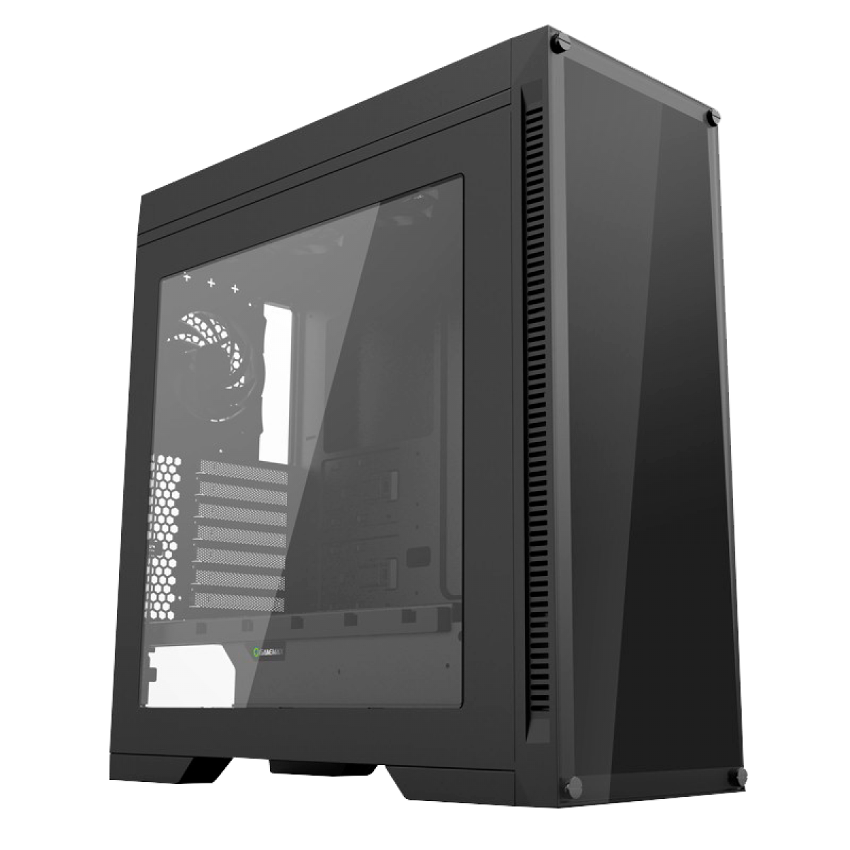 Gabinete Gamer GameMax Infinit M908 GGM RGB, Mid Tower, Com 3 Fans, Lateral Acrílico, Black, Sem Fonte