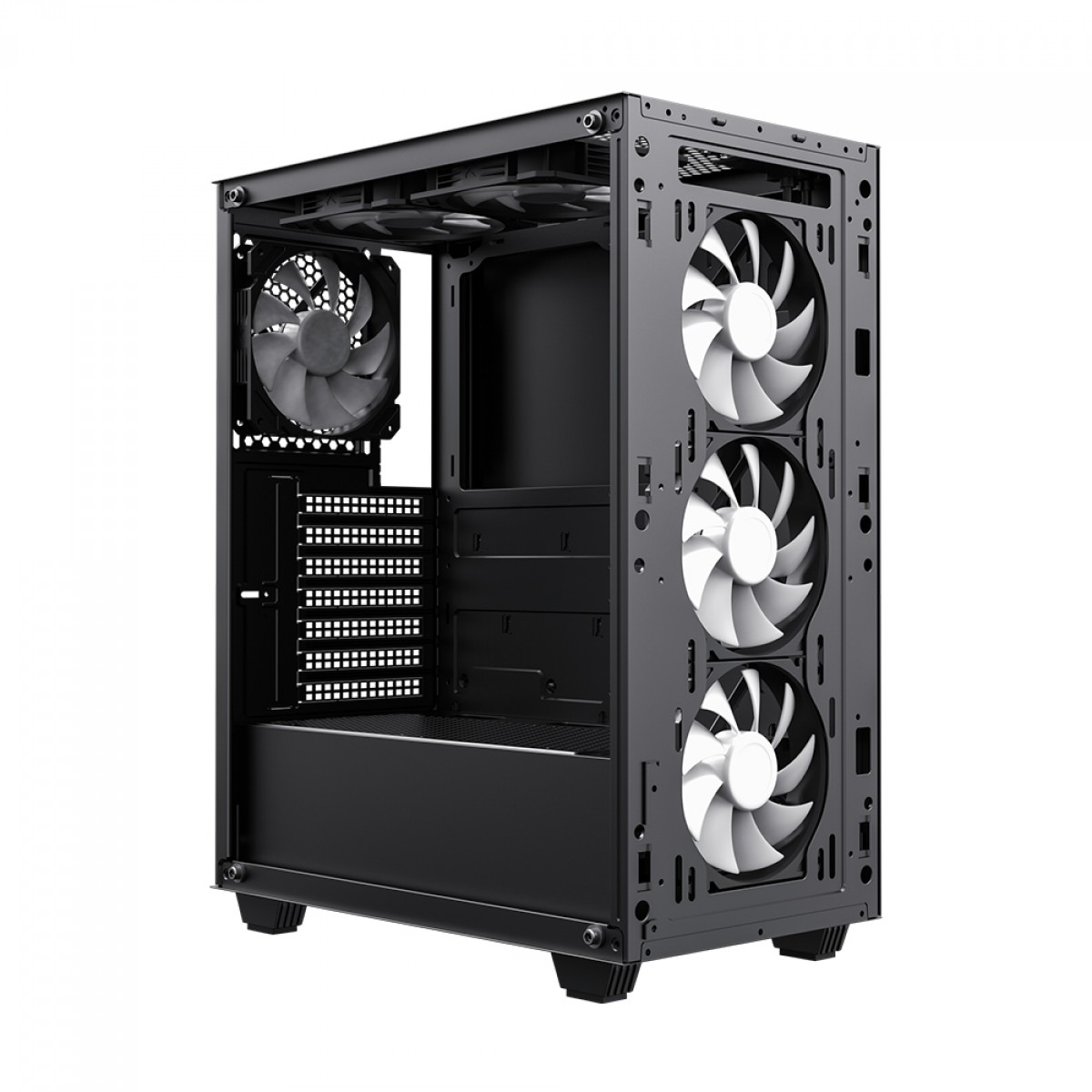 Gabinete Gamer Gamemax Kreator, Mid Tower, Vidro Temprado, ARGB, ATX, Black, Sem Fonte, Sem Fan