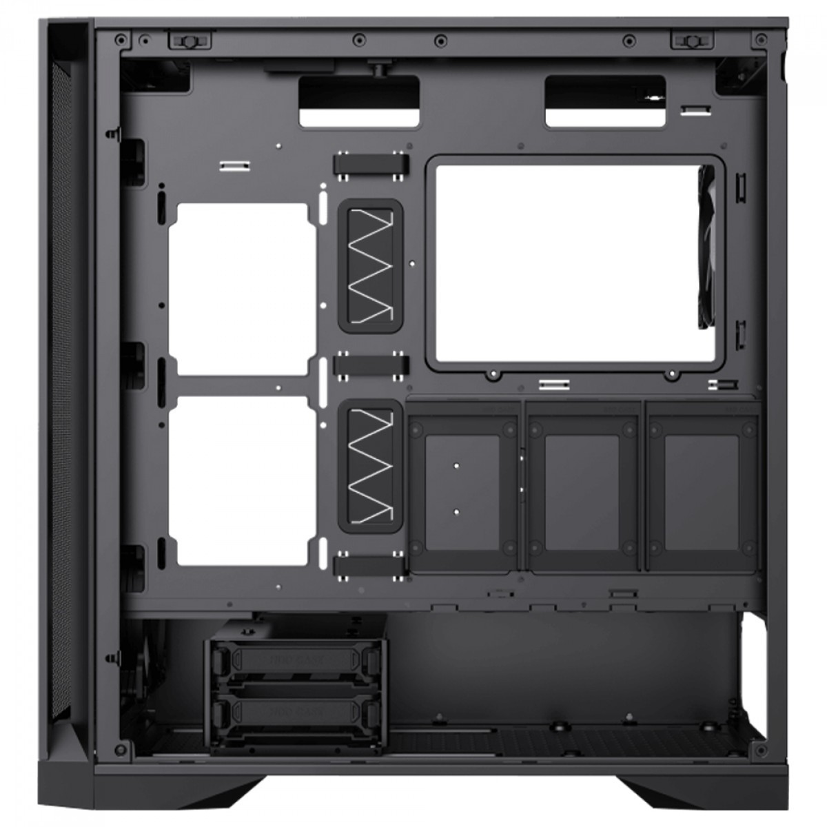 Gabinete Gamer Gamemax Leader BK, Full Tower, Vidro Temperado, E-ATX, Sem Fonte, Sem Fans, Preto