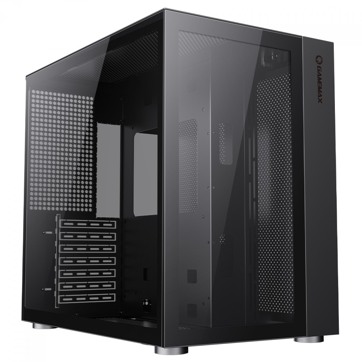 Gabinete Gamer Gamemax Lucent Black, Mid Tower, ATX, Vidro Temperado, Preto, Sem Fans