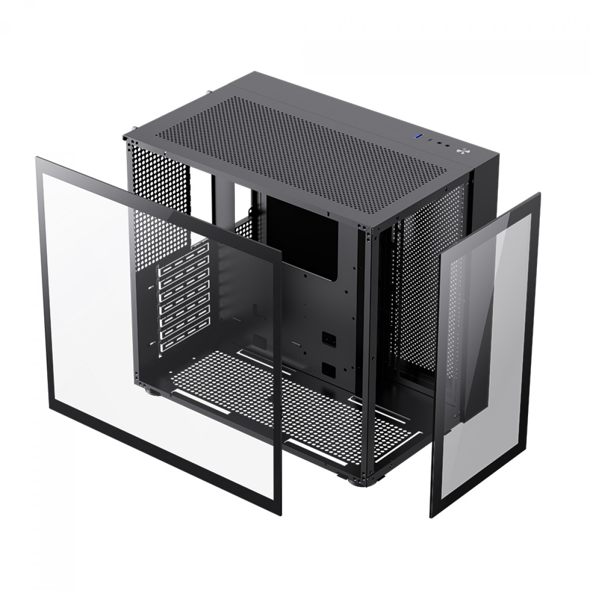 Gabinete Gamer Gamemax Lucent Black, Mid Tower, ATX, Vidro Temperado, Preto, Sem Fans