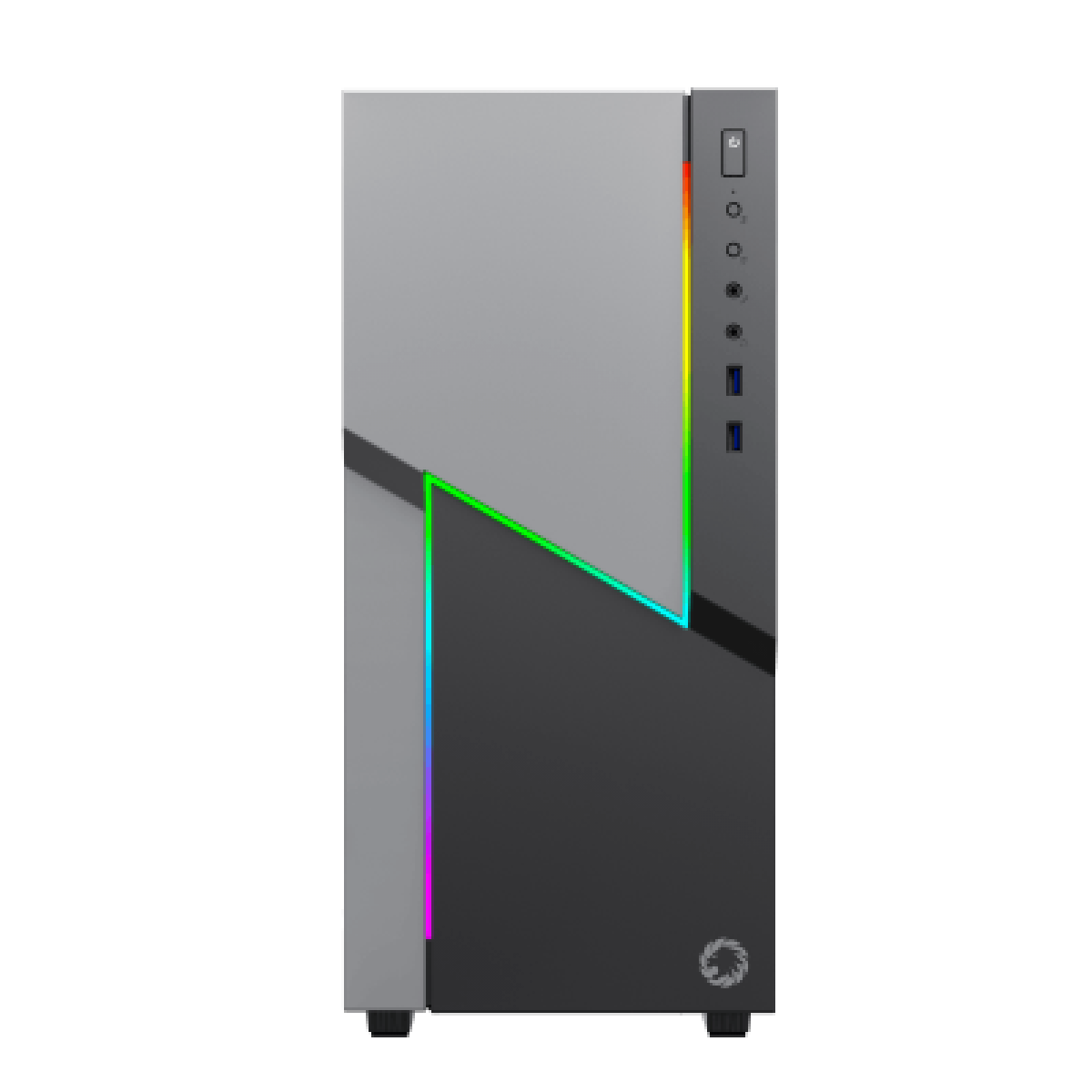 Gabinete Gamer Gamemax Ninja 3611 COC, Mid Tower, RGB, Vidro Temperado, Preto, E-ATX, Sem Fonte, Com 2 Fans