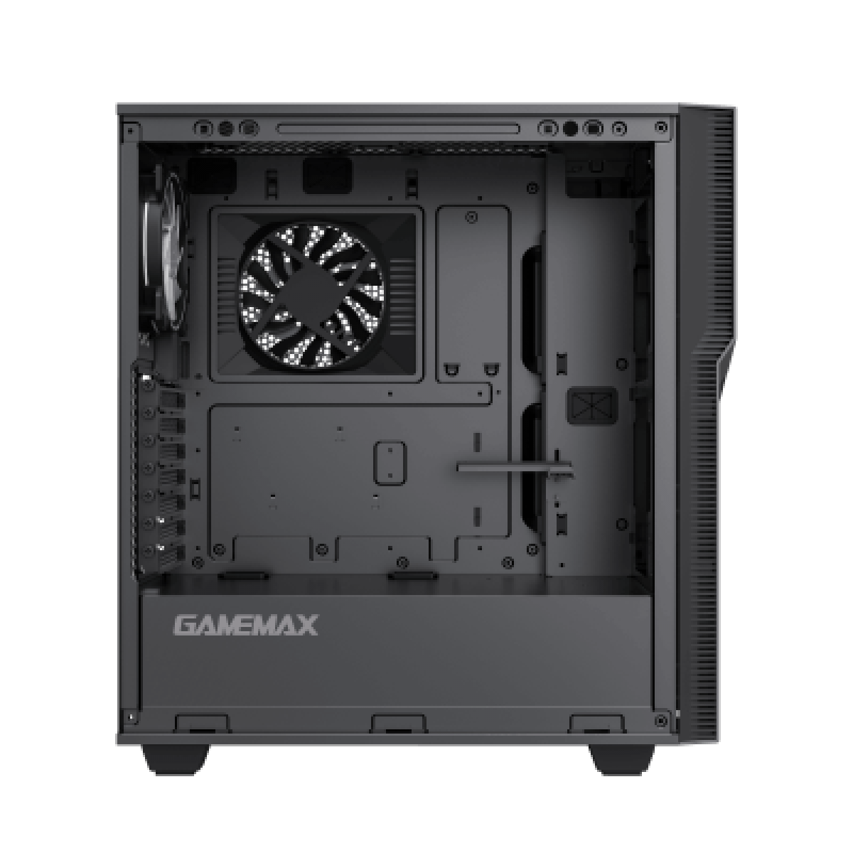Gabinete Gamer Gamemax Ninja 3611 COC, Mid Tower, RGB, Vidro Temperado, Preto, E-ATX, Sem Fonte, Com 2 Fans