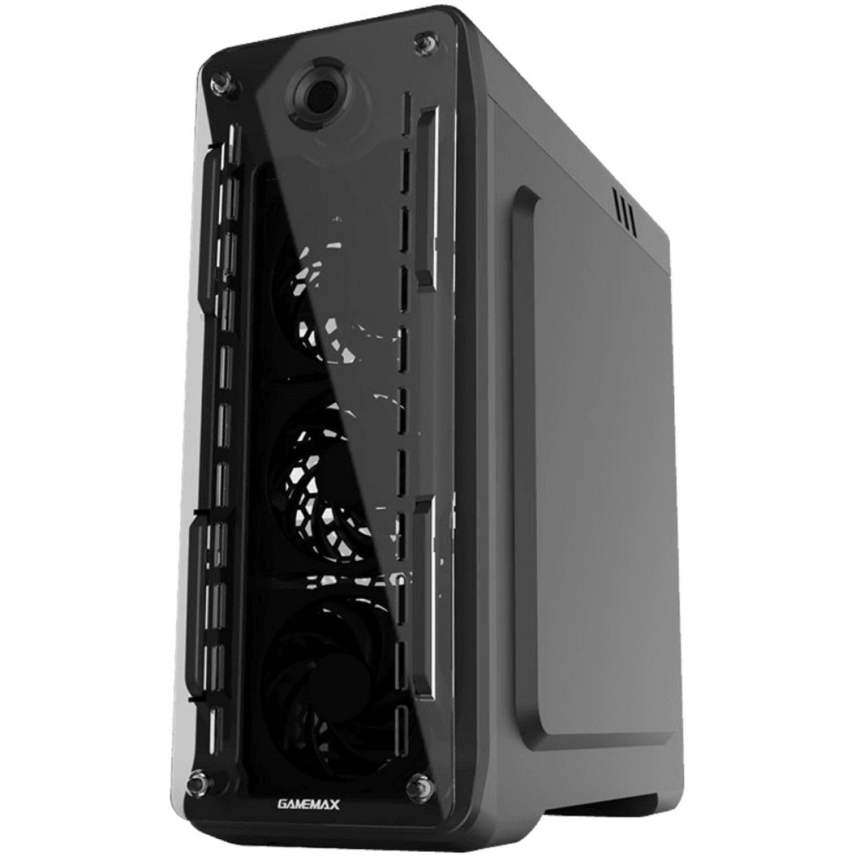 Gabinete Gamer Gamemax Optical G510-DBB, Mid Tower, Com 3 Fans, Painel Lateral, Black, Sem Fonte