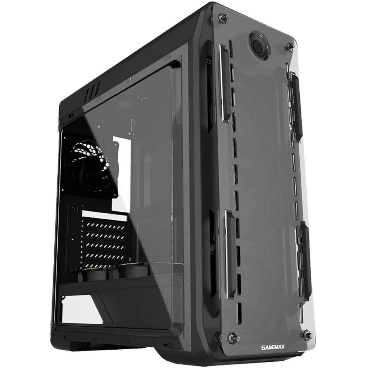 Gabinete Gamer Gamemax Optical G510-DBB, Mid Tower, Com 3 Fans, Painel Lateral, Black, Sem Fonte