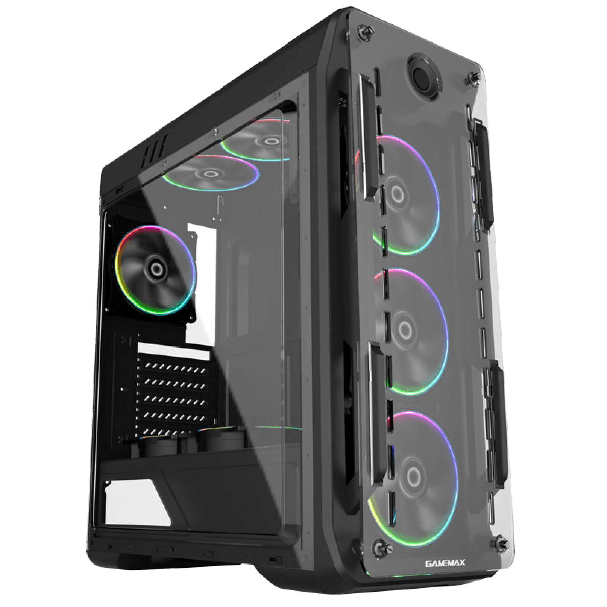 Gabinete Gamer Gamemax Optical G510-DBB, Mid Tower, Com 3 Fans, Painel Lateral, Black, Sem Fonte