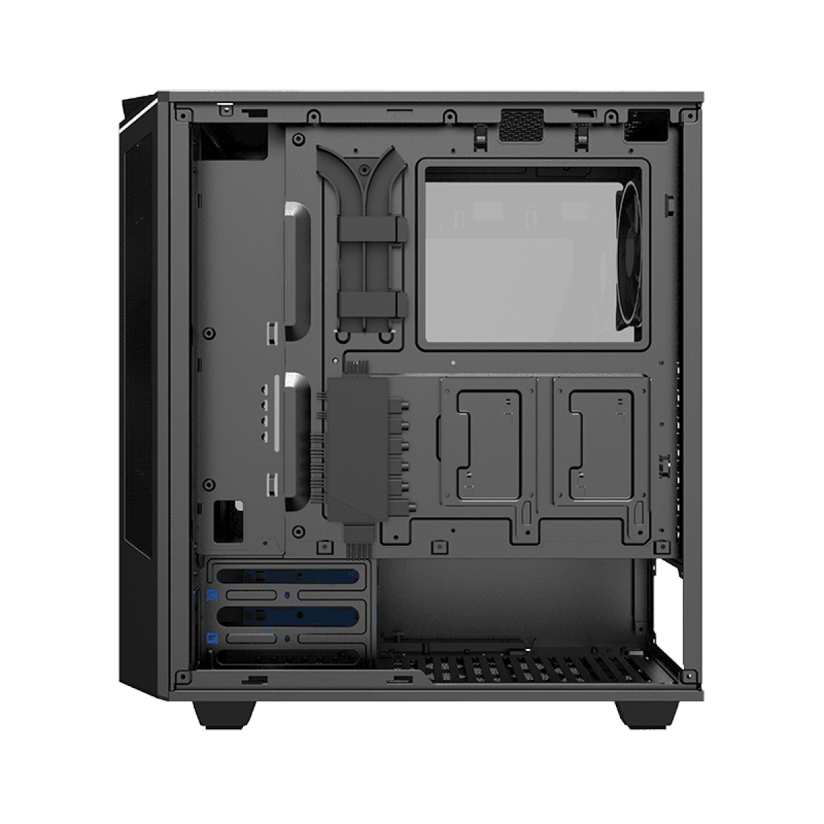 Gabinete Gamer Gamemax Paladin T801, Mid Tower, ARGB, Vidro Temperado, Black, E-ATX, Sem Fonte, Com 1 Fan