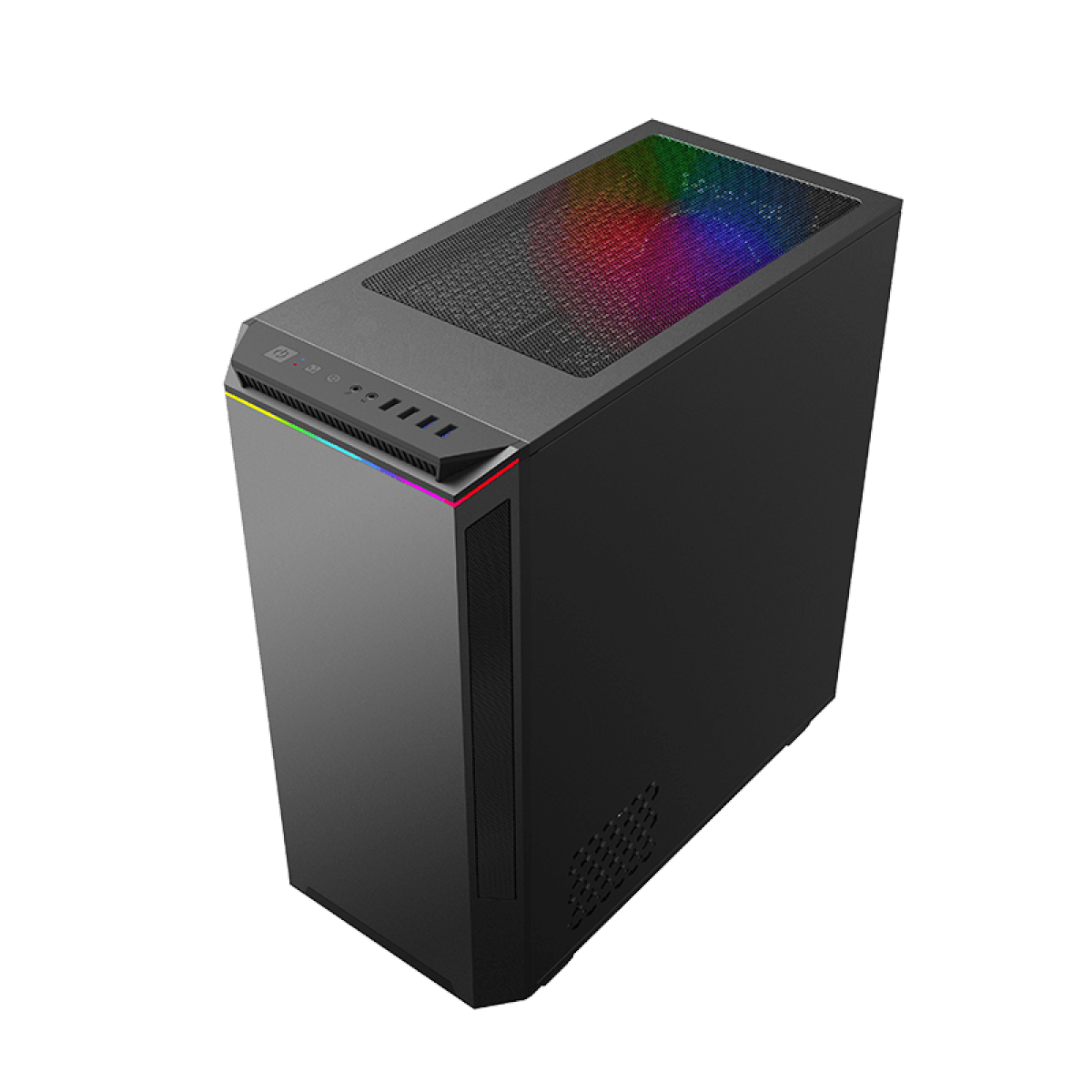 Gabinete Gamer Gamemax Paladin T801, Mid Tower, ARGB, Vidro Temperado, Black, E-ATX, Sem Fonte, Com 1 Fan