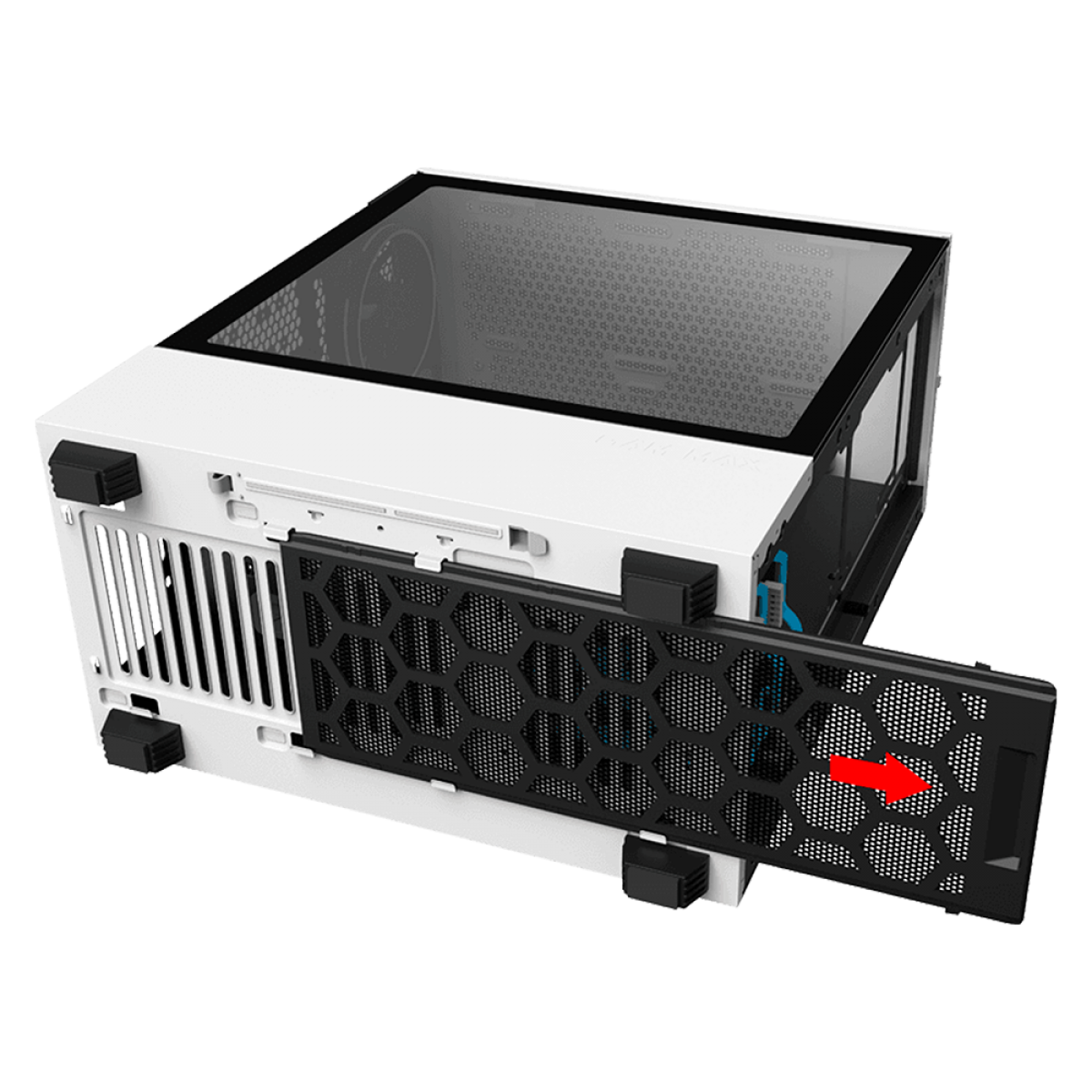 Gabinete Gamer Gamemax Panda, Mid Tower, Vidro Temperado, White, Sem Fonte, Com 1 Fan