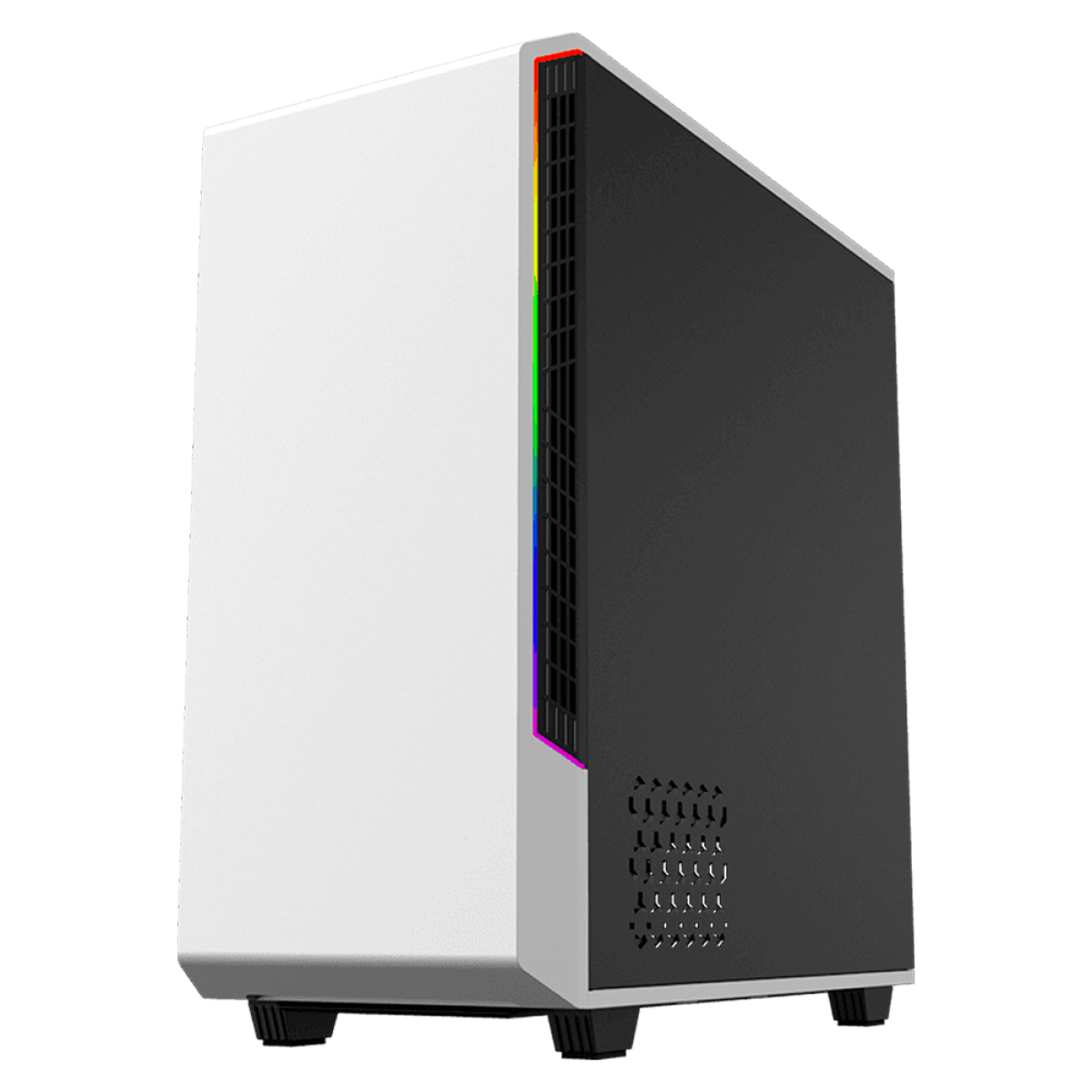 Gabinete Gamer Gamemax Panda, Mid Tower, Vidro Temperado, White, Sem Fonte, Com 1 Fan