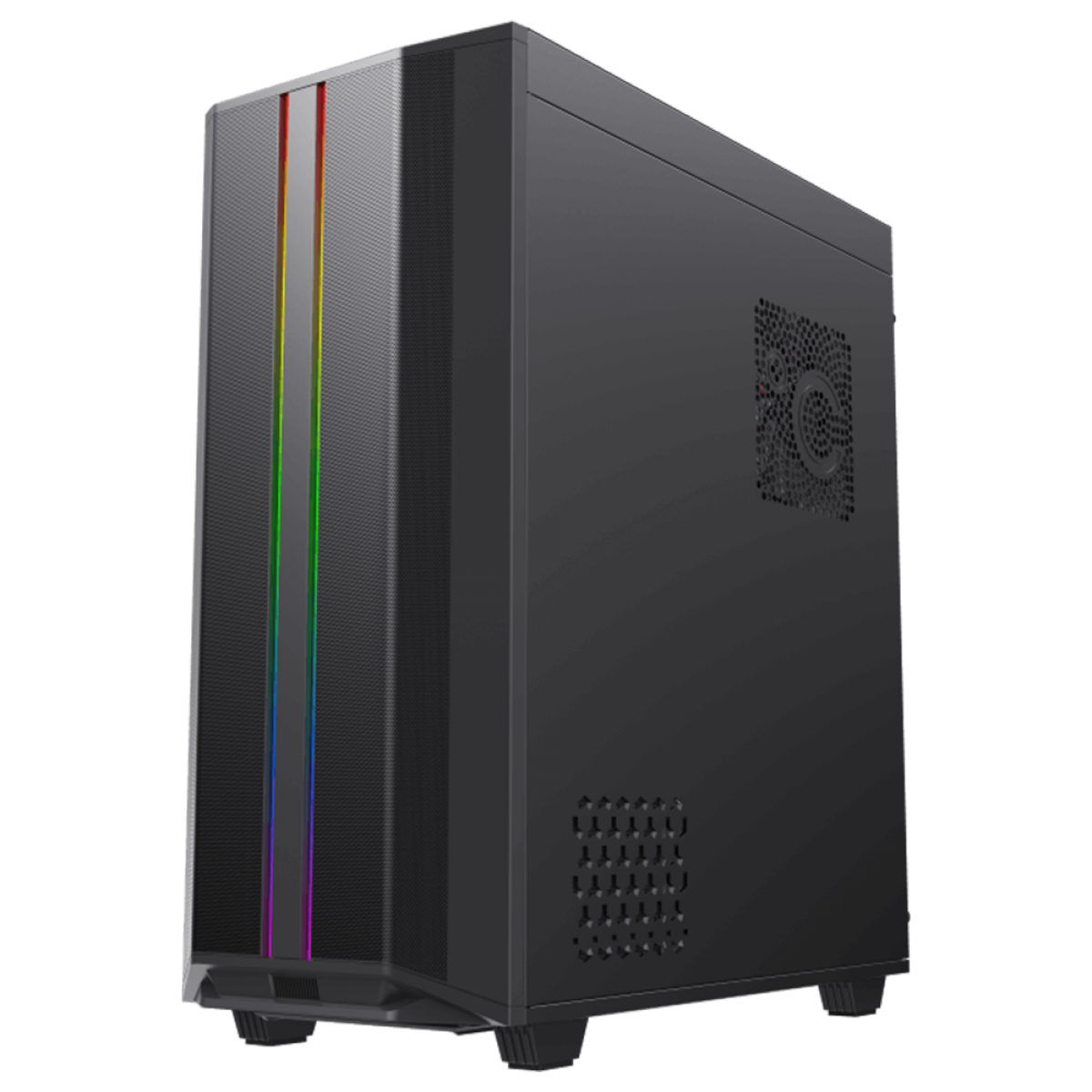 Gabinete Gamer Gamemax Precision, ARGB, 8808, Black, Mid Tower, Vidro Temperado, E-ATX, Sem Fonte, Com 2 Fans