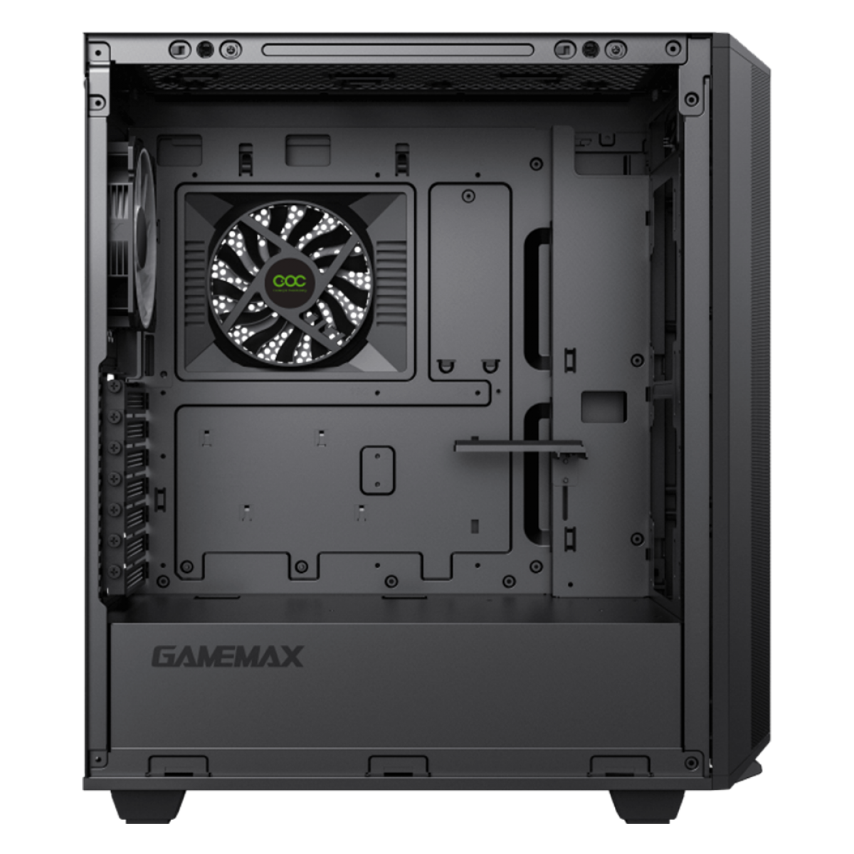 Gabinete Gamer Gamemax Precision, ARGB, 8808, Black, Mid Tower, Vidro Temperado, E-ATX, Sem Fonte, Com 2 Fans