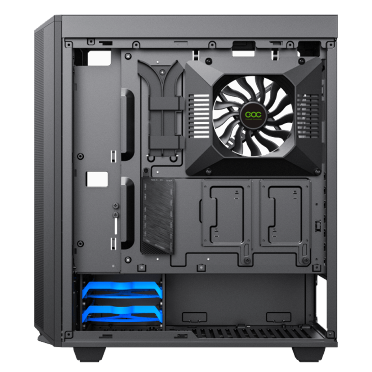 Gabinete Gamer Gamemax Precision, ARGB, 8808, Black, Mid Tower, Vidro Temperado, E-ATX, Sem Fonte, Com 2 Fans