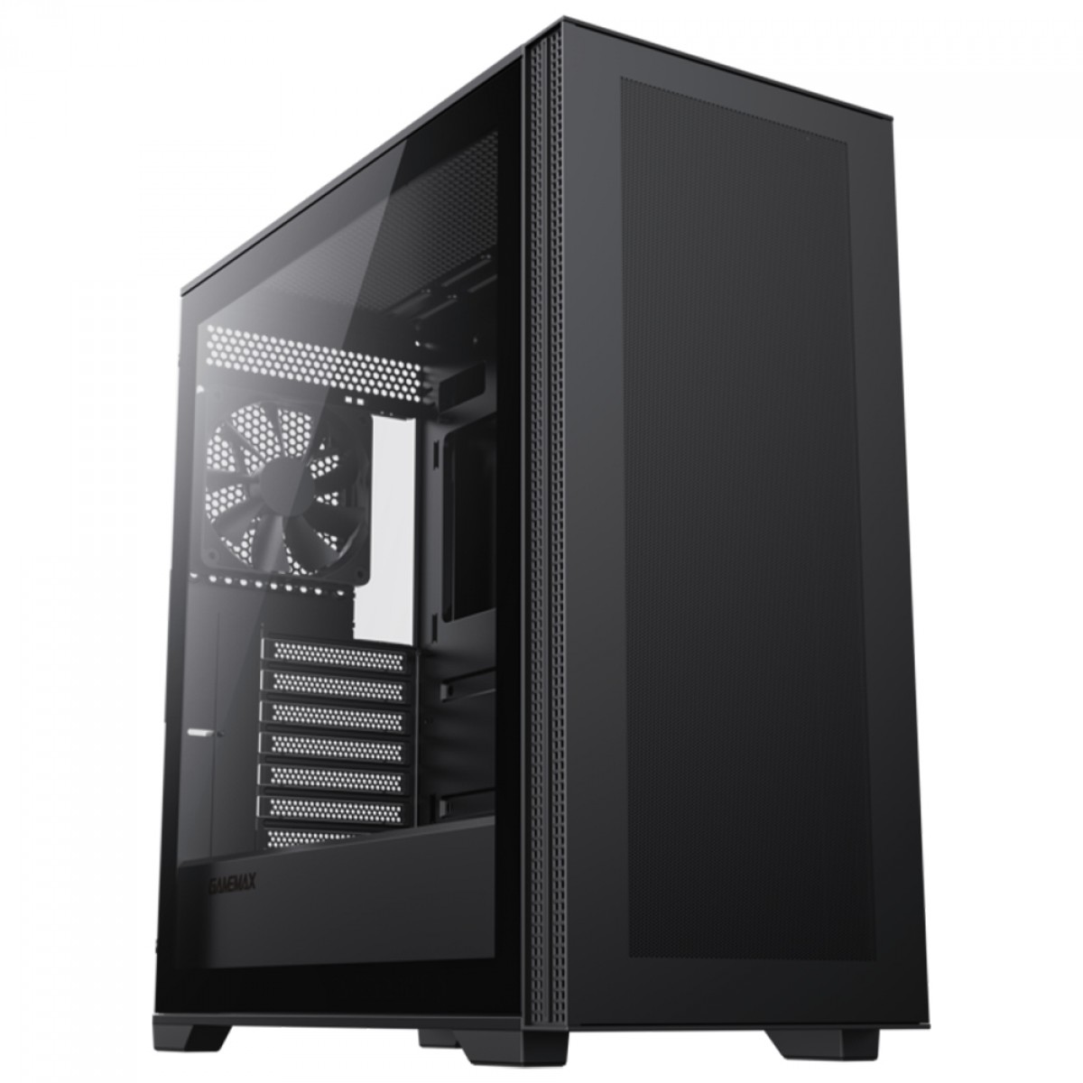 Gabinete Gamer Gamemax Quest Black, Mid Tower, E-ATX, Vidro Temperado, Preto, Sem Fonte, Sem Fan