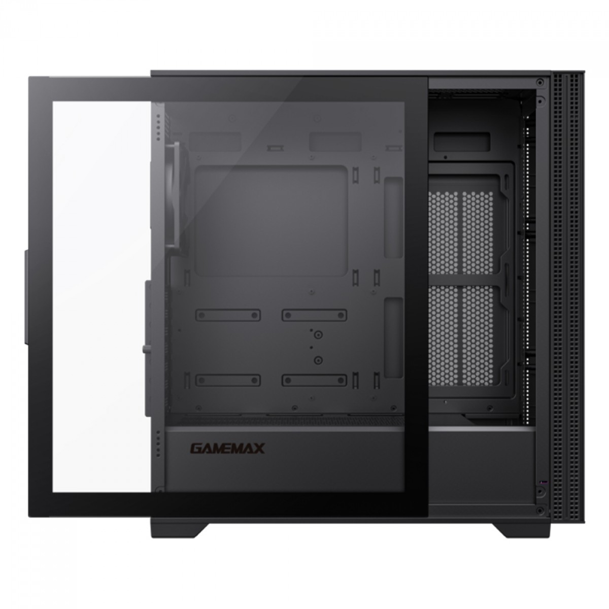 Gabinete Gamer Gamemax Quest Black, Mid Tower, E-ATX, Vidro Temperado, Preto, Sem Fonte, Sem Fan