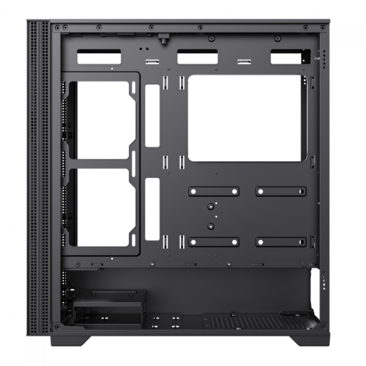 Gabinete Gamer Gamemax Quest Black, Mid Tower, E-ATX, Vidro Temperado, Preto, Sem Fonte, Sem Fan