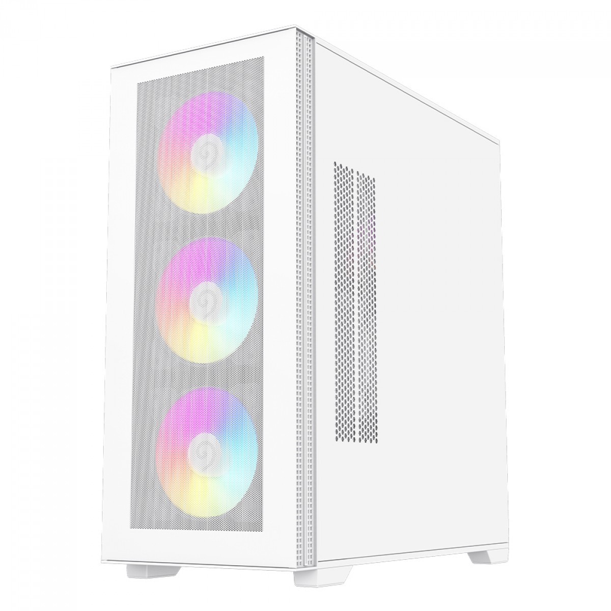 Gabinete Gamer Gamemax Quest Mesh, White, Mid Tower, Vidro Temperado, E-ATX, Sem Fonte, Sem Fan