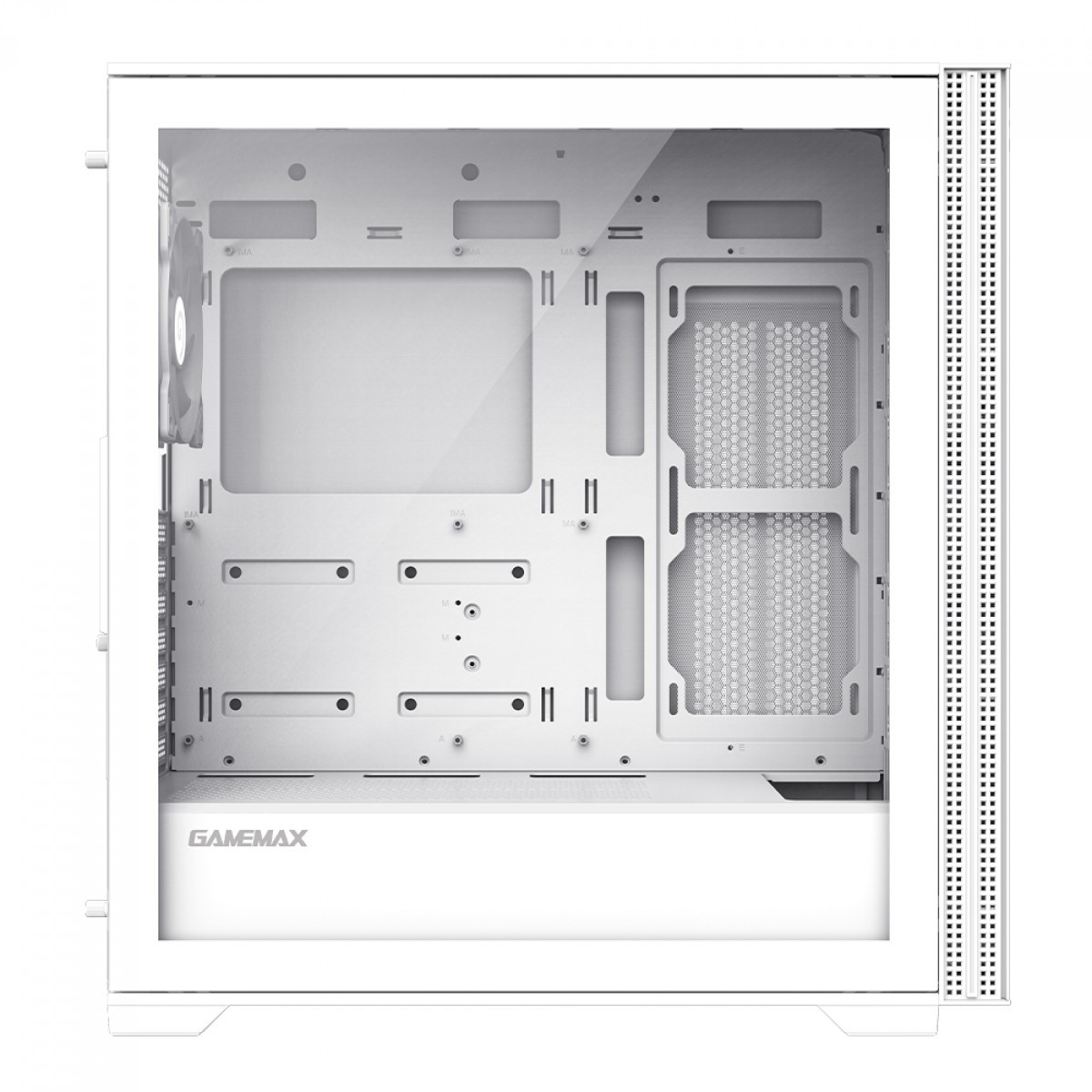 Gabinete Gamer Gamemax Quest Mesh, White, Mid Tower, Vidro Temperado, E-ATX, Sem Fonte, Sem Fan
