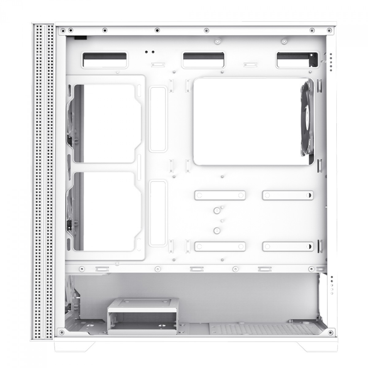 Gabinete Gamer Gamemax Quest Mesh, White, Mid Tower, Vidro Temperado, E-ATX, Sem Fonte, Sem Fan
