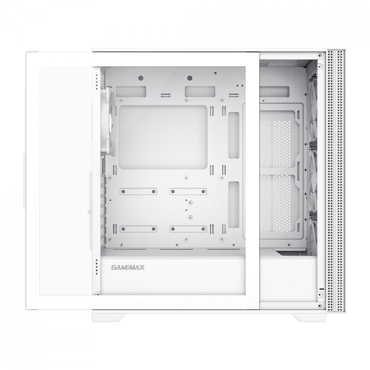 Gabinete Gamer Gamemax Quest Mesh, White, Mid Tower, Vidro Temperado, E-ATX, Sem Fonte, Sem Fan
