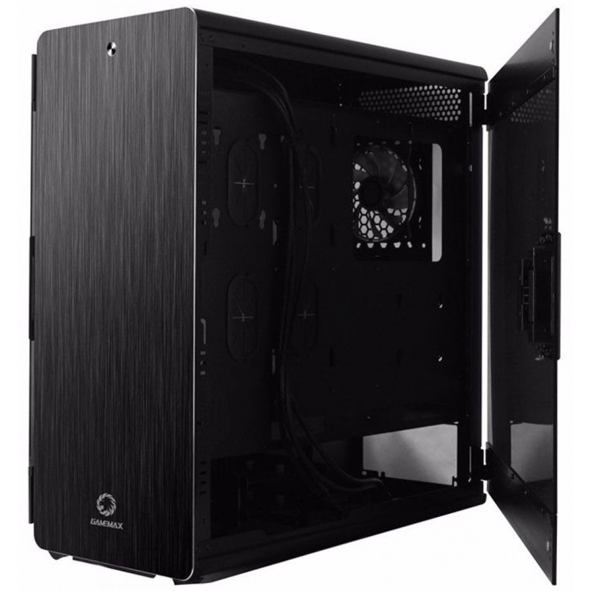 Gabinete Gamer Gamemax Raider X, Full Tower, Lateral em Acrílico, Black, Sem Fonte, Sem Fan