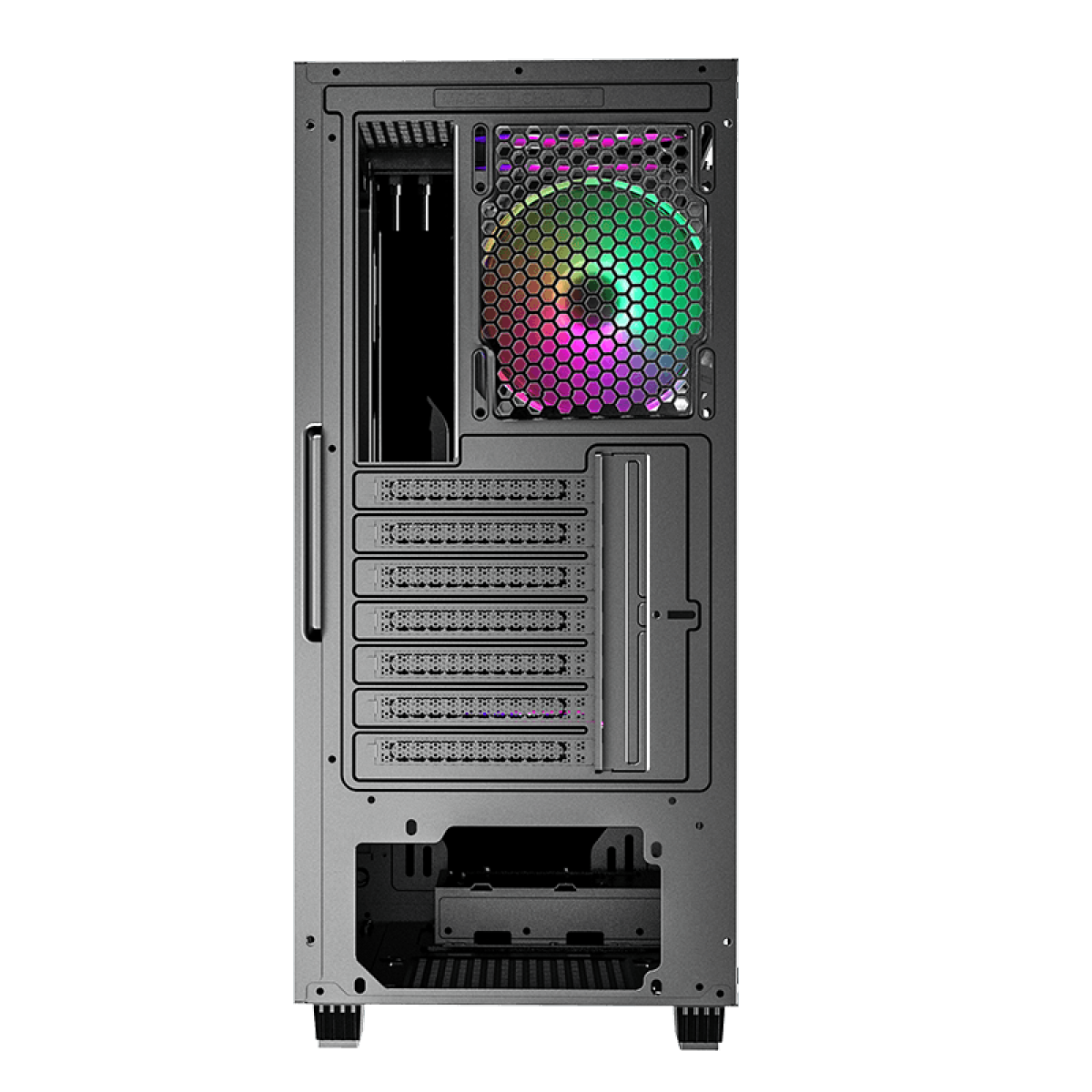 Gabinete Gamer Gamemax Revolt 3606, RGB, Mid Tower, Vidro Temperado, Black, Sem Fonte, Com 3 Fans