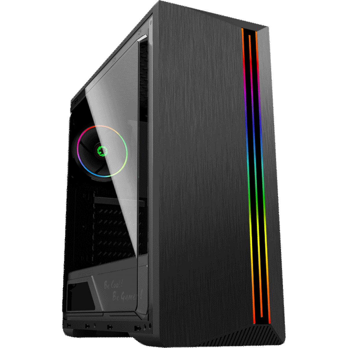 Gabinete Gamer Gamemax Shine G517, Mid Tower, Com 1 Fan, Vidro Temperado, Black, Sem Fonte