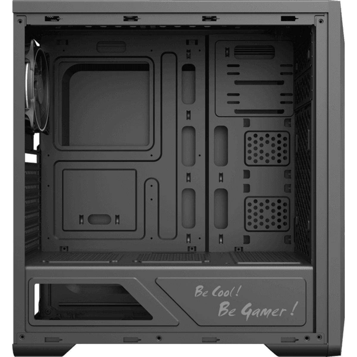 Gabinete Gamer Gamemax Shine G517, Mid Tower, Com 1 Fan, Vidro Temperado, Black, Sem Fonte