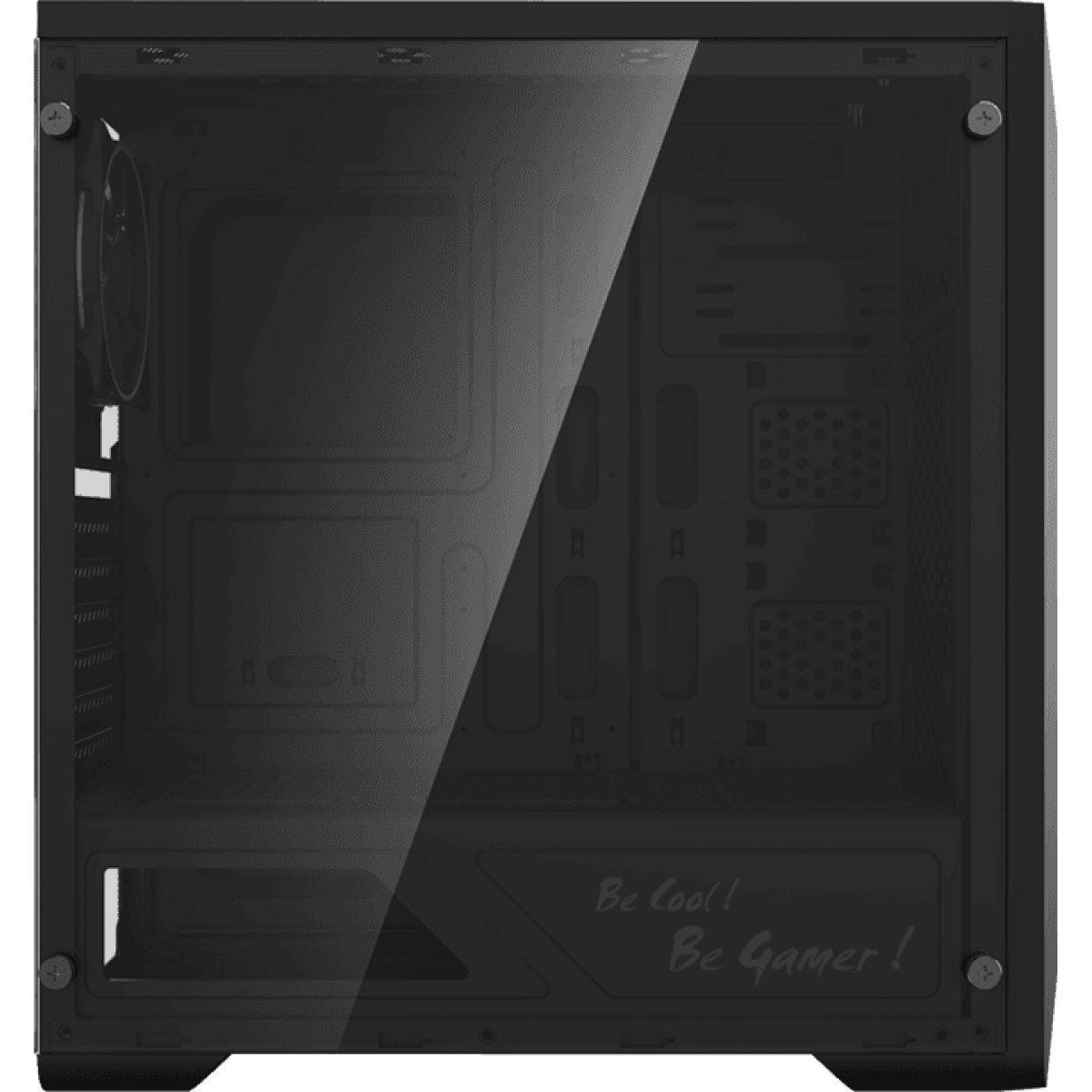 Gabinete Gamer Gamemax Shine G517, Mid Tower, Com 1 Fan, Vidro Temperado, Black, Sem Fonte