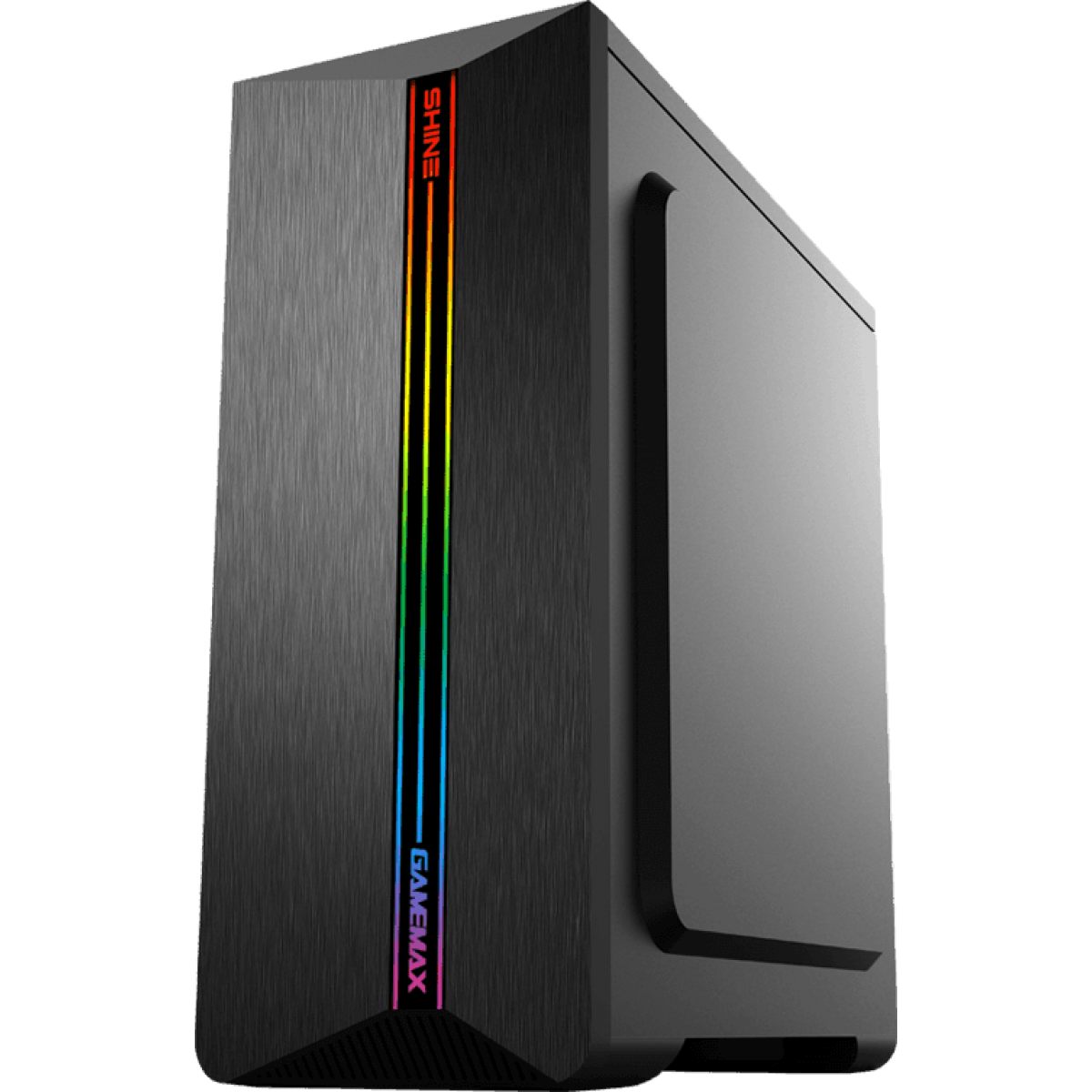 Gabinete Gamer Gamemax Shine G517, Mid Tower, Com 1 Fan, Vidro Temperado, Black, Sem Fonte