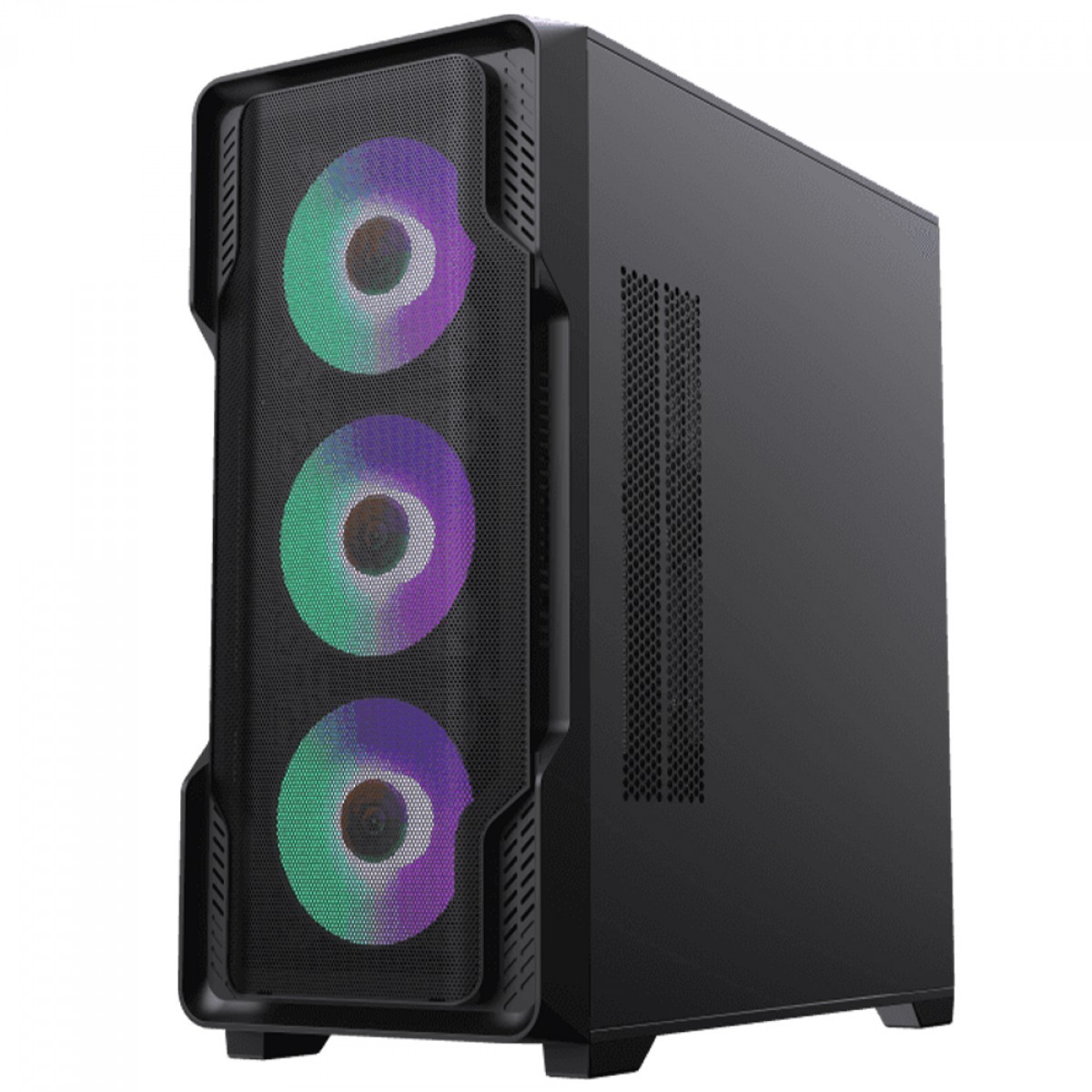 Gabinete Gamer Gamemax Siege Black, Mid Tower, EATX, Vidro Temperado, Preto, Sem Fonte, Sem Fan