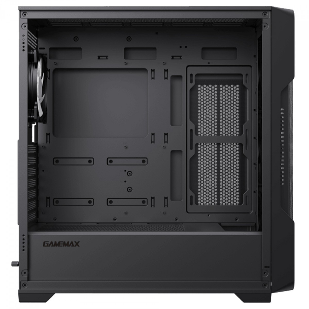 Gabinete Gamer Gamemax Siege Black, Mid Tower, EATX, Vidro Temperado, Preto, Sem Fonte, Sem Fan
