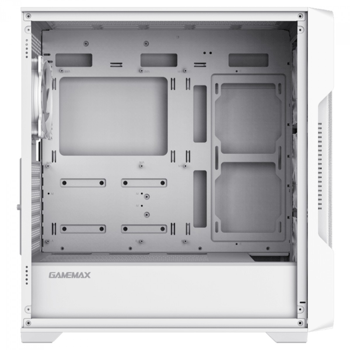 Gabinete Gamer Gamemax Siege White, Mid Tower, EATX, Vidro Temperado, Branco, Sem Fonte, Sem Fan